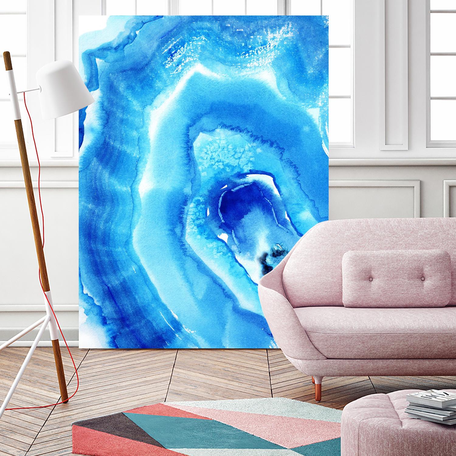 Blue Agate by Nancy Knight on GIANT ART - multicolor abstracts; contemporary