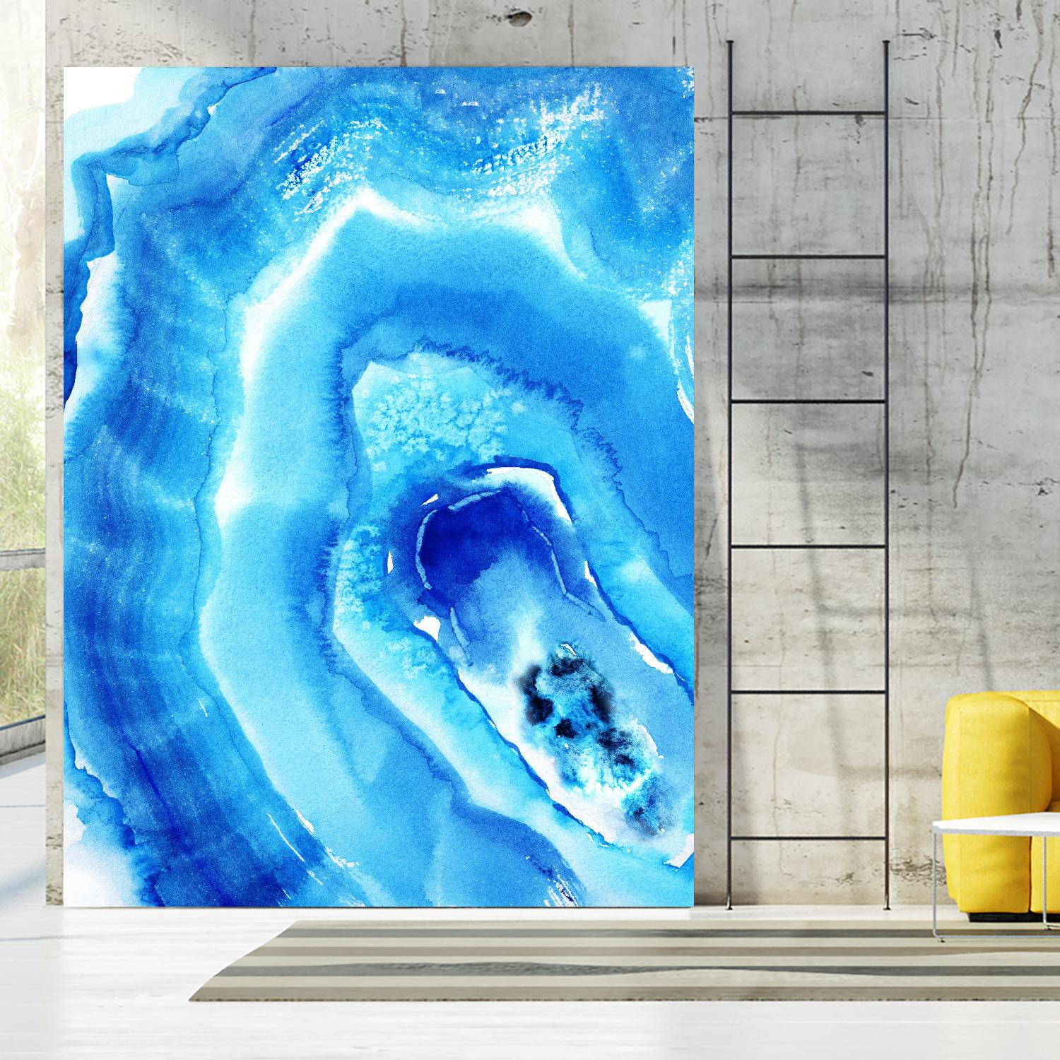 Blue Agate by Nancy Knight on GIANT ART - multicolor abstracts; contemporary