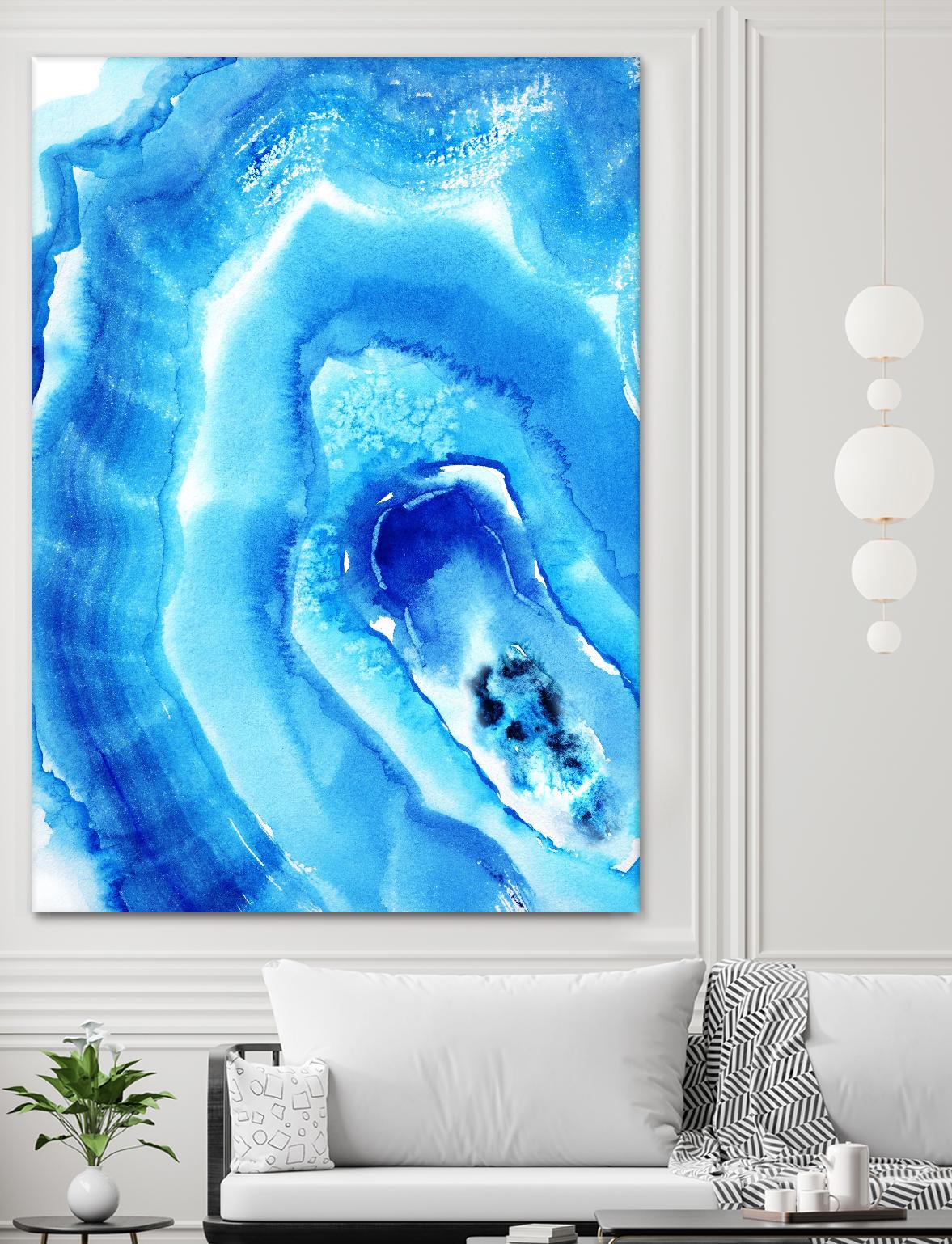Blue Agate by Nancy Knight on GIANT ART - multicolor abstracts; contemporary