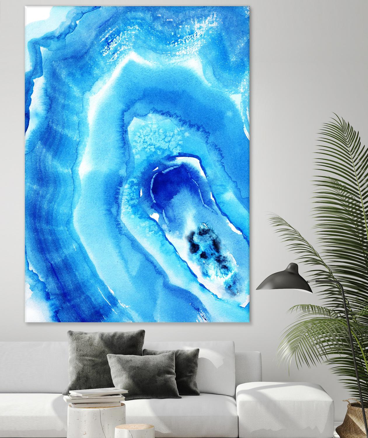 Blue Agate by Nancy Knight on GIANT ART - multicolor abstracts; contemporary