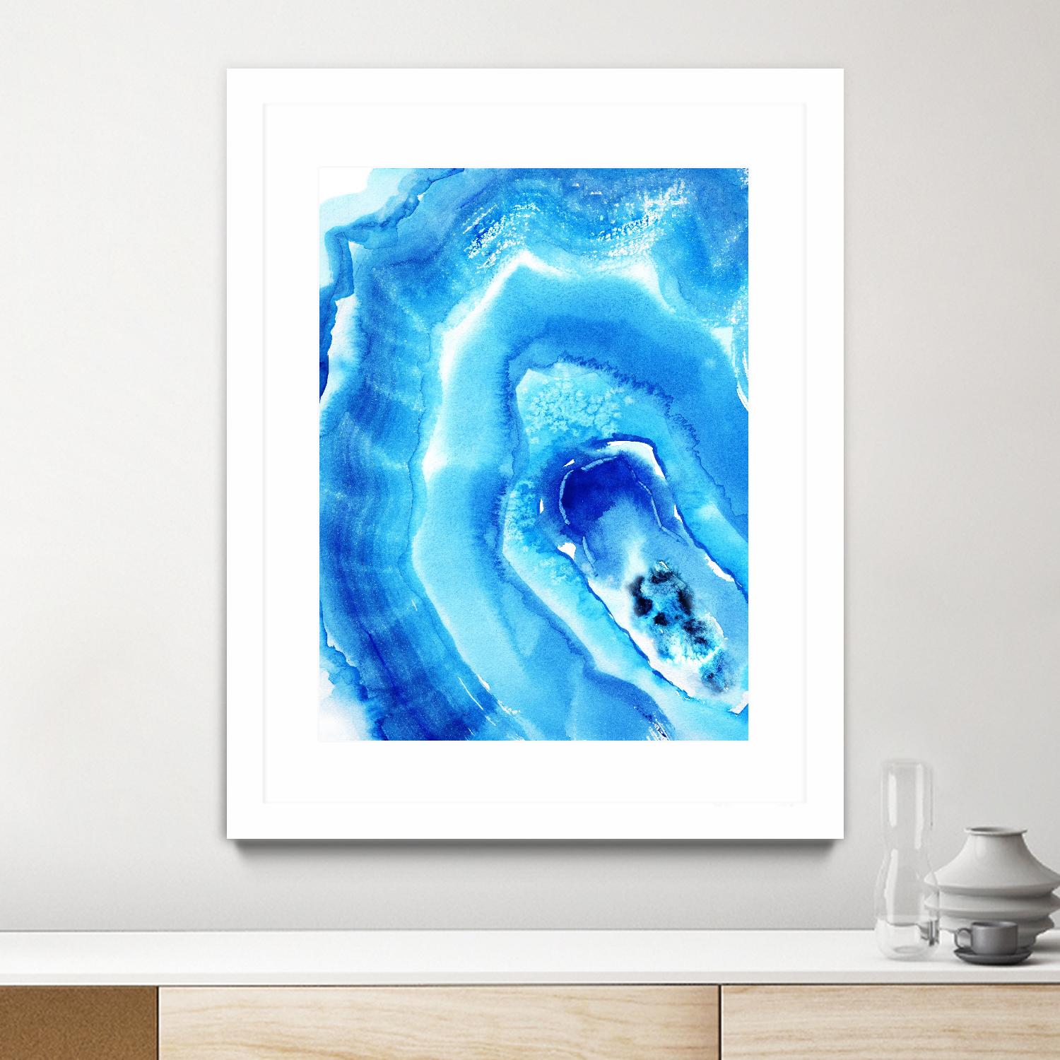 Blue Agate by Nancy Knight on GIANT ART - multicolor abstracts; contemporary