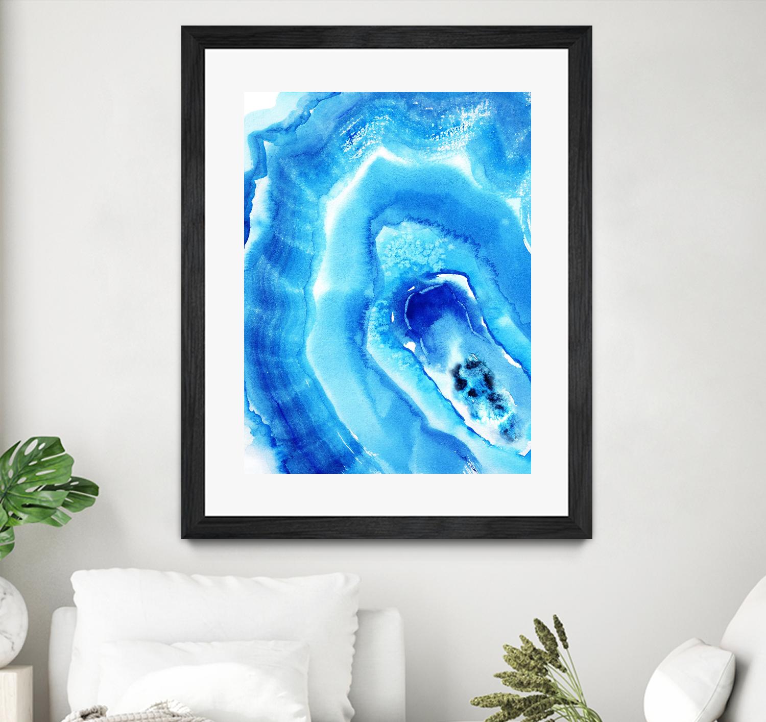 Blue Agate by Nancy Knight on GIANT ART - multicolor abstracts; contemporary