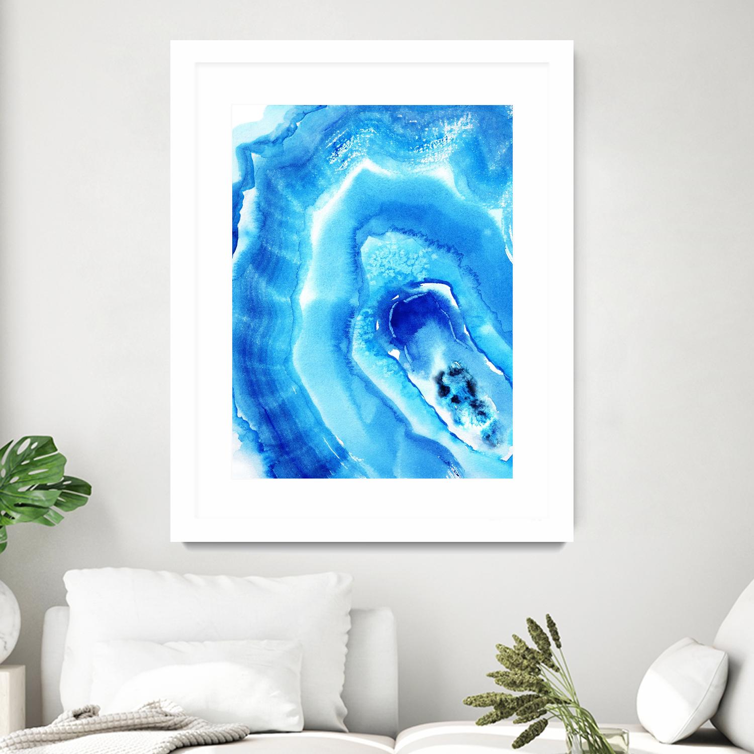 Blue Agate by Nancy Knight on GIANT ART - multicolor abstracts; contemporary