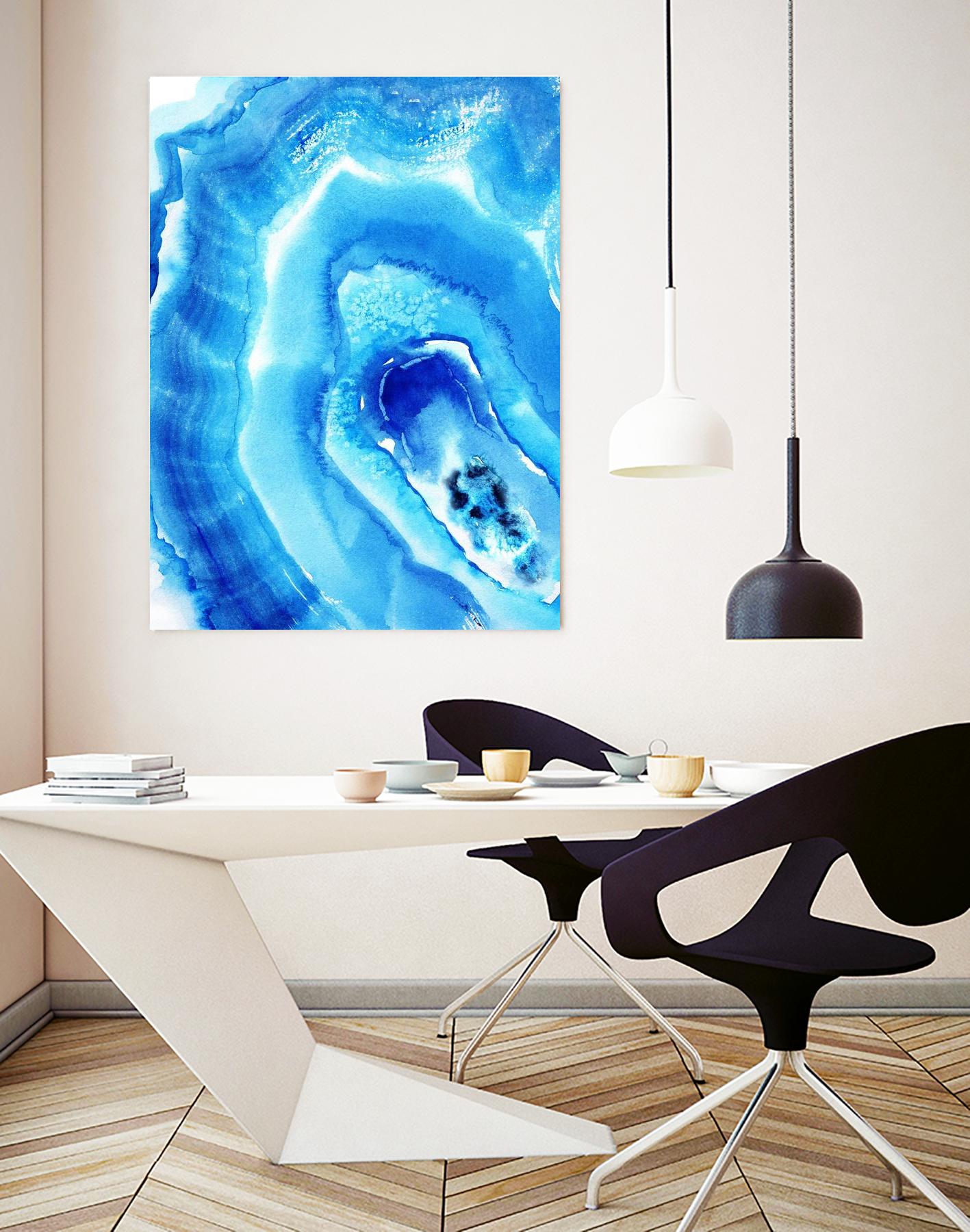 Blue Agate by Nancy Knight on GIANT ART - multicolor abstracts; contemporary