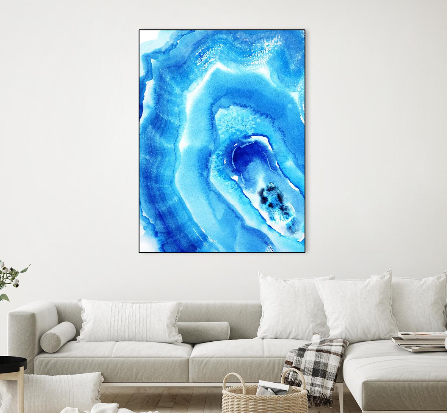 Blue Agate by Nancy Knight on GIANT ART - multicolor abstracts; contemporary