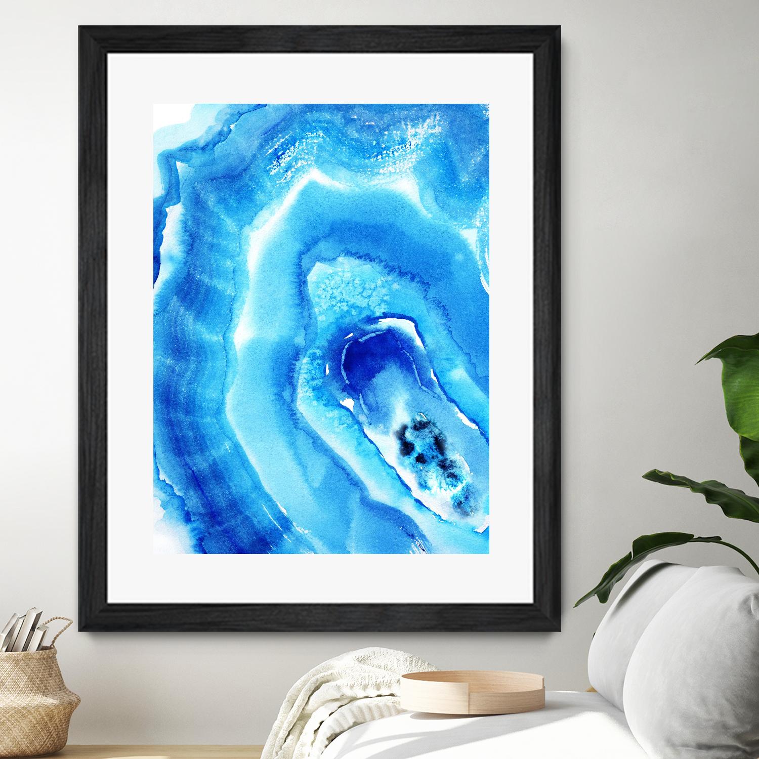 Blue Agate by Nancy Knight on GIANT ART - multicolor abstracts; contemporary