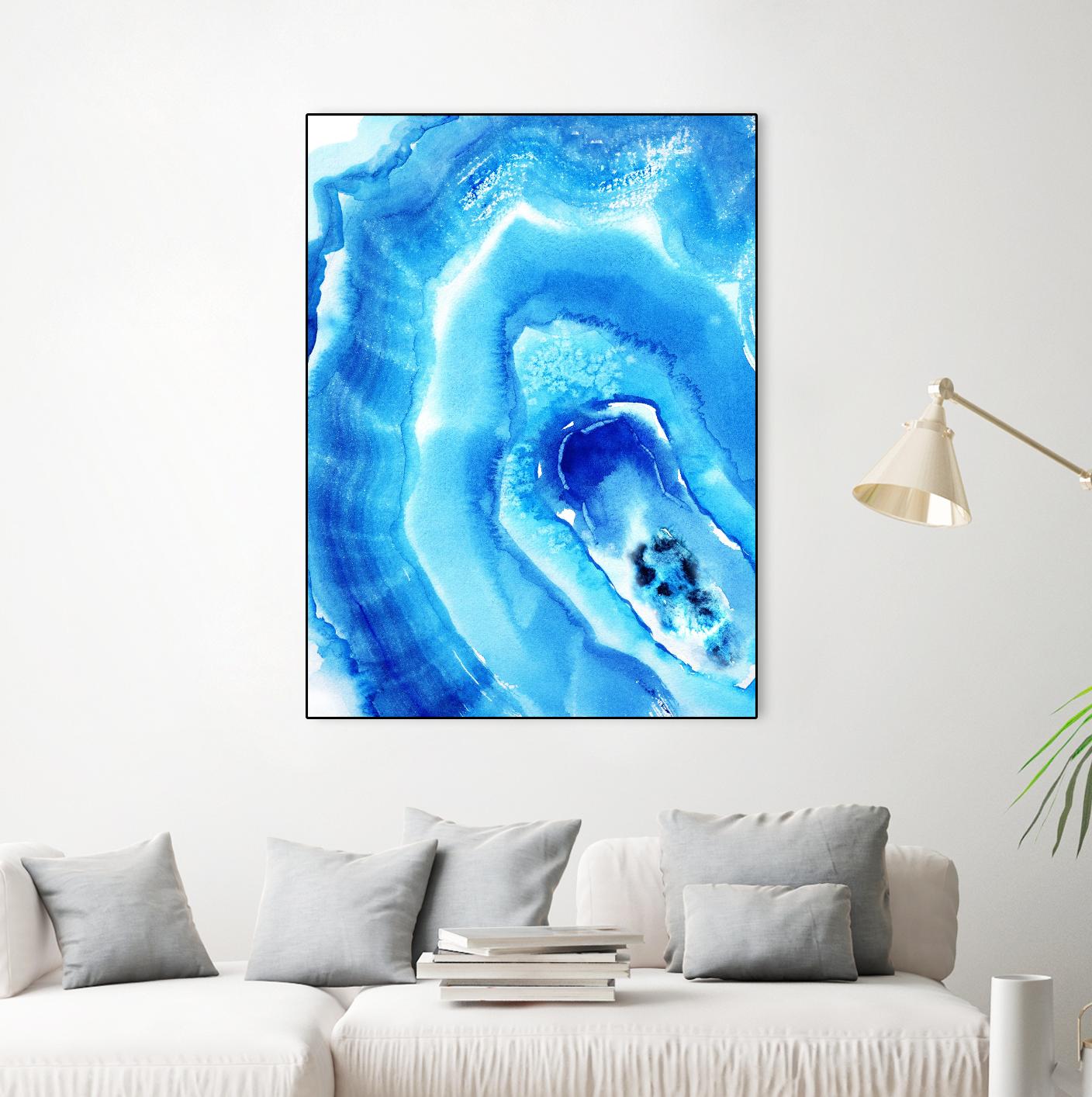 Blue Agate by Nancy Knight on GIANT ART - multicolor abstracts; contemporary