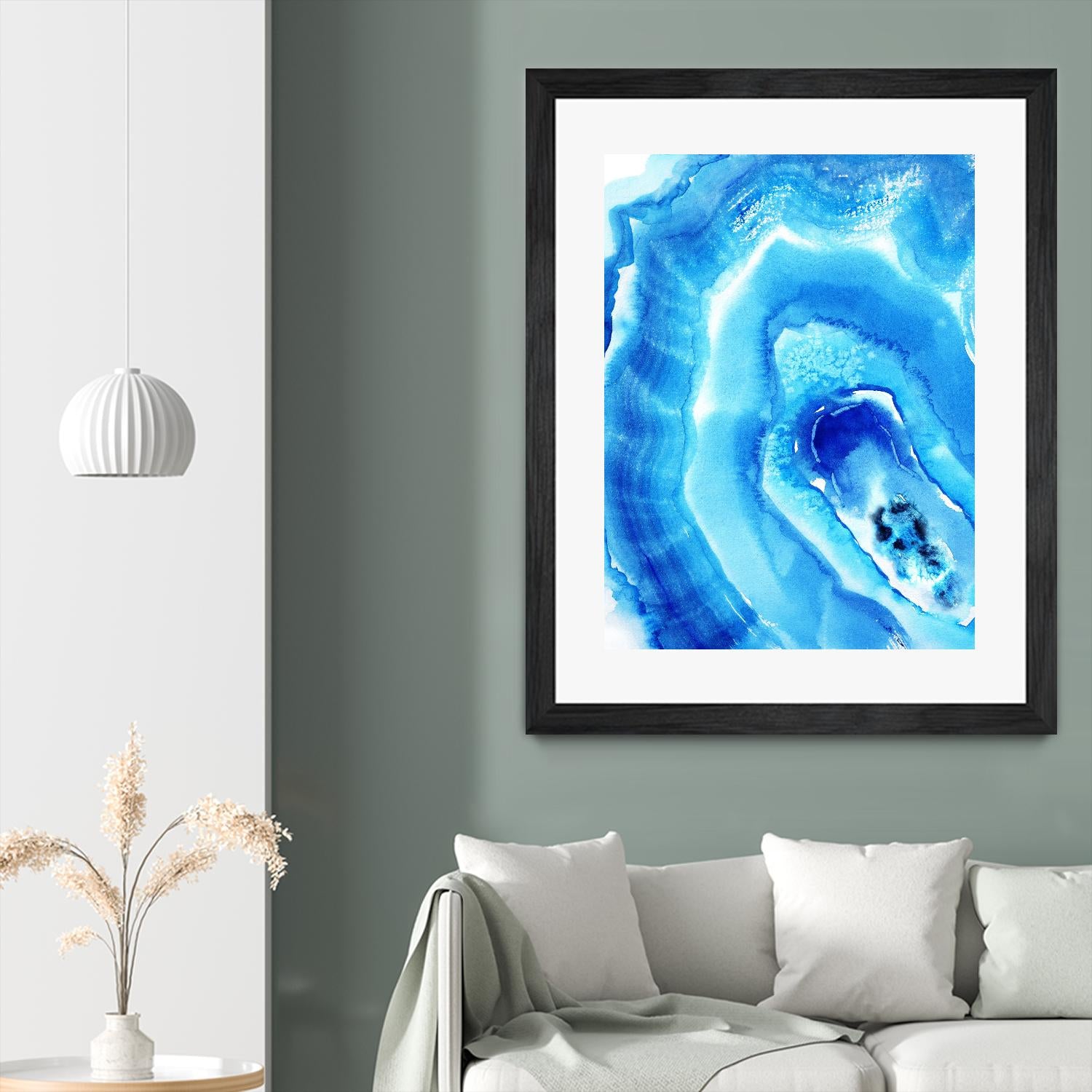 Blue Agate by Nancy Knight on GIANT ART - multicolor abstracts; contemporary