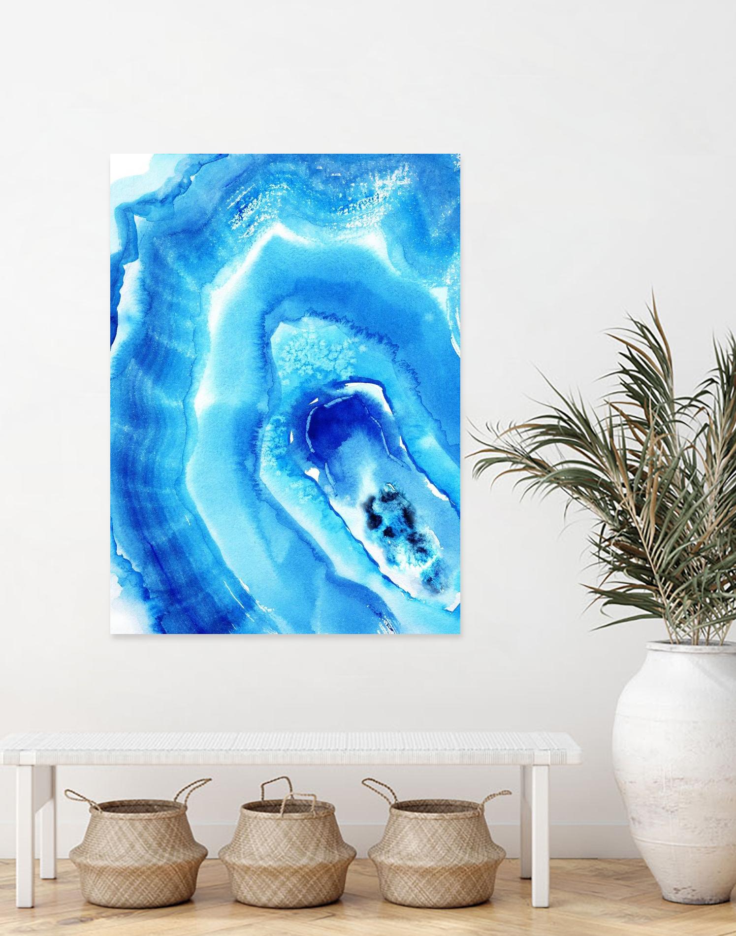 Blue Agate by Nancy Knight on GIANT ART - multicolor abstracts; contemporary