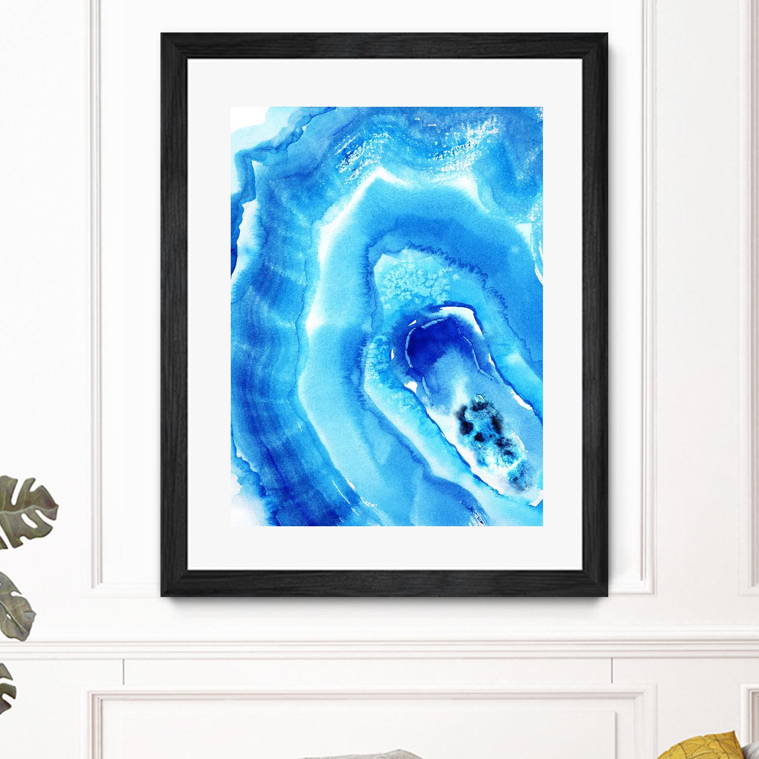 Blue Agate by Nancy Knight on GIANT ART - multicolor abstracts; contemporary