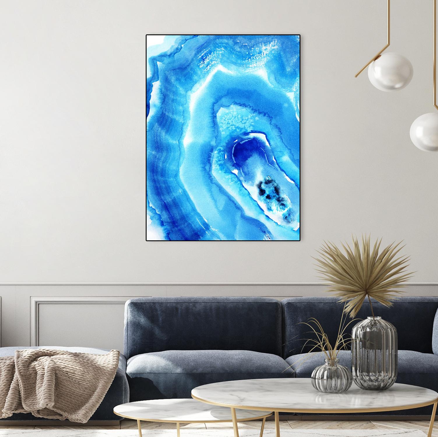 Blue Agate by Nancy Knight on GIANT ART - multicolor abstracts; contemporary