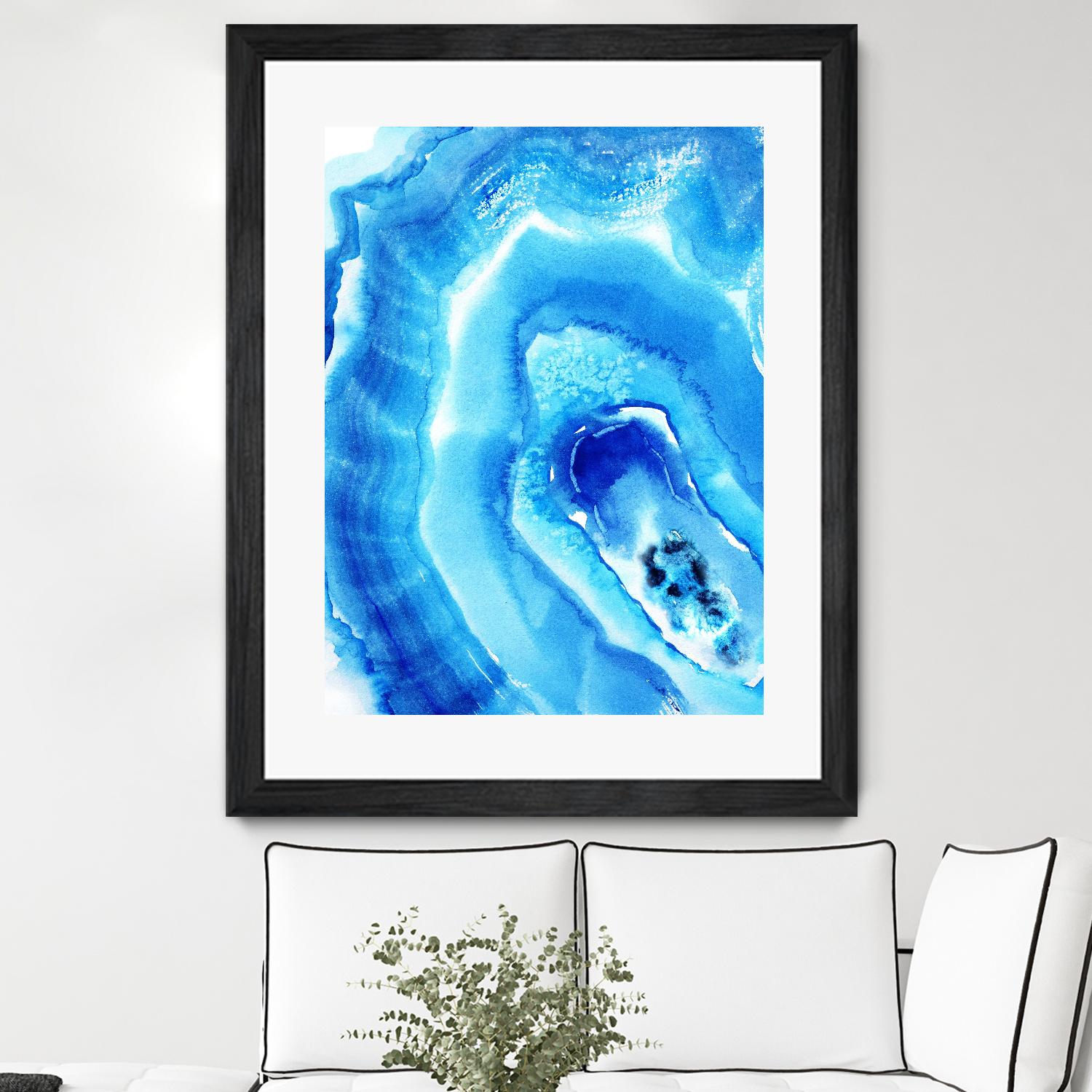 Blue Agate by Nancy Knight on GIANT ART - multicolor abstracts; contemporary