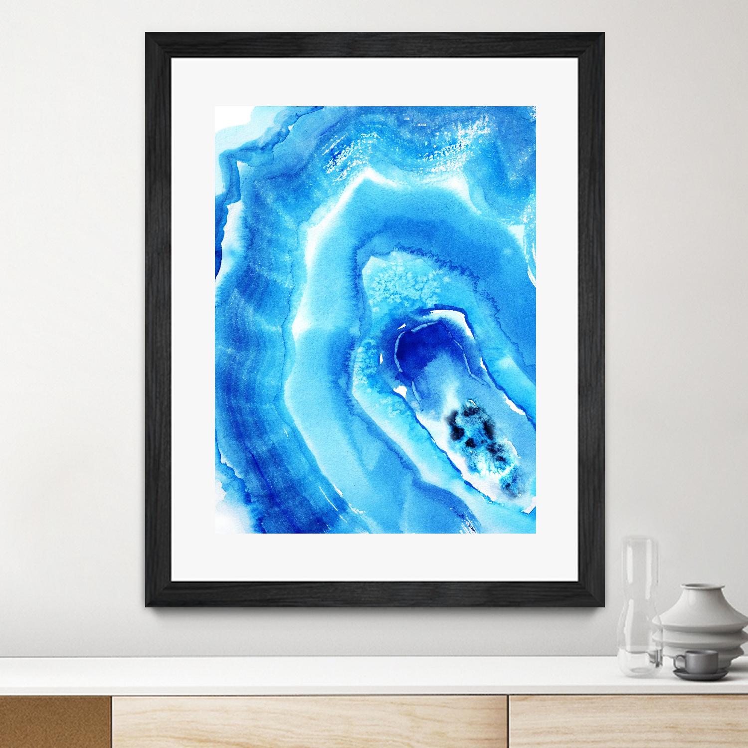 Blue Agate by Nancy Knight on GIANT ART - multicolor abstracts; contemporary