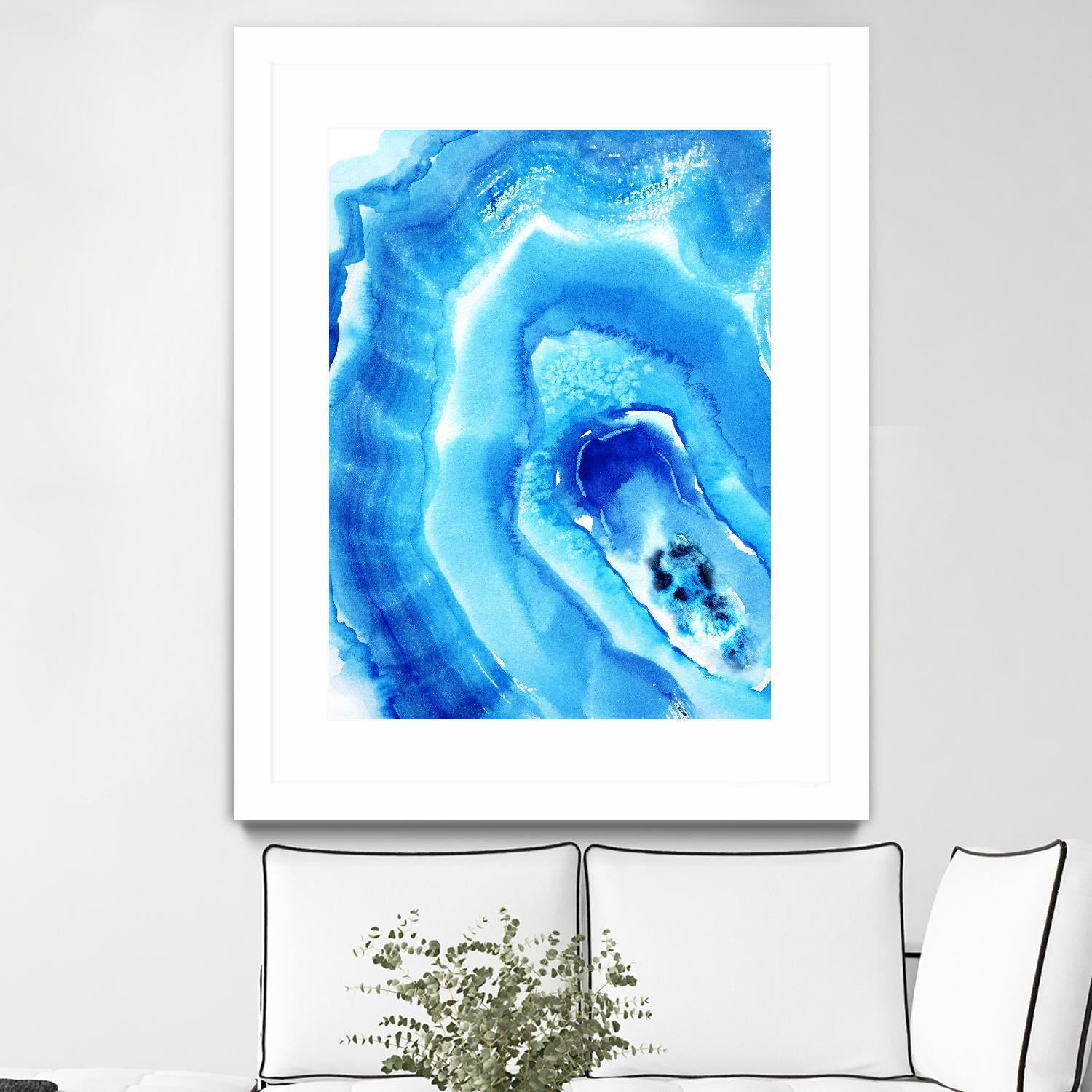 Blue Agate by Nancy Knight on GIANT ART - multicolor abstracts; contemporary