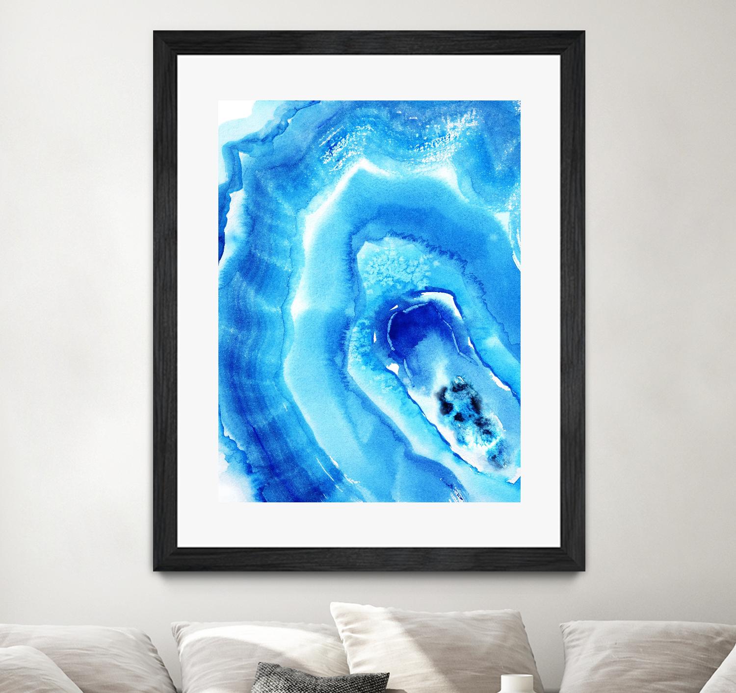 Blue Agate by Nancy Knight on GIANT ART - multicolor abstracts; contemporary