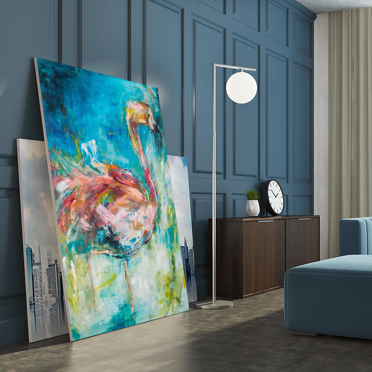 Pretty in Pink No. 1 by Hilma Koelman on GIANT ART - multicolor animals; contemporary