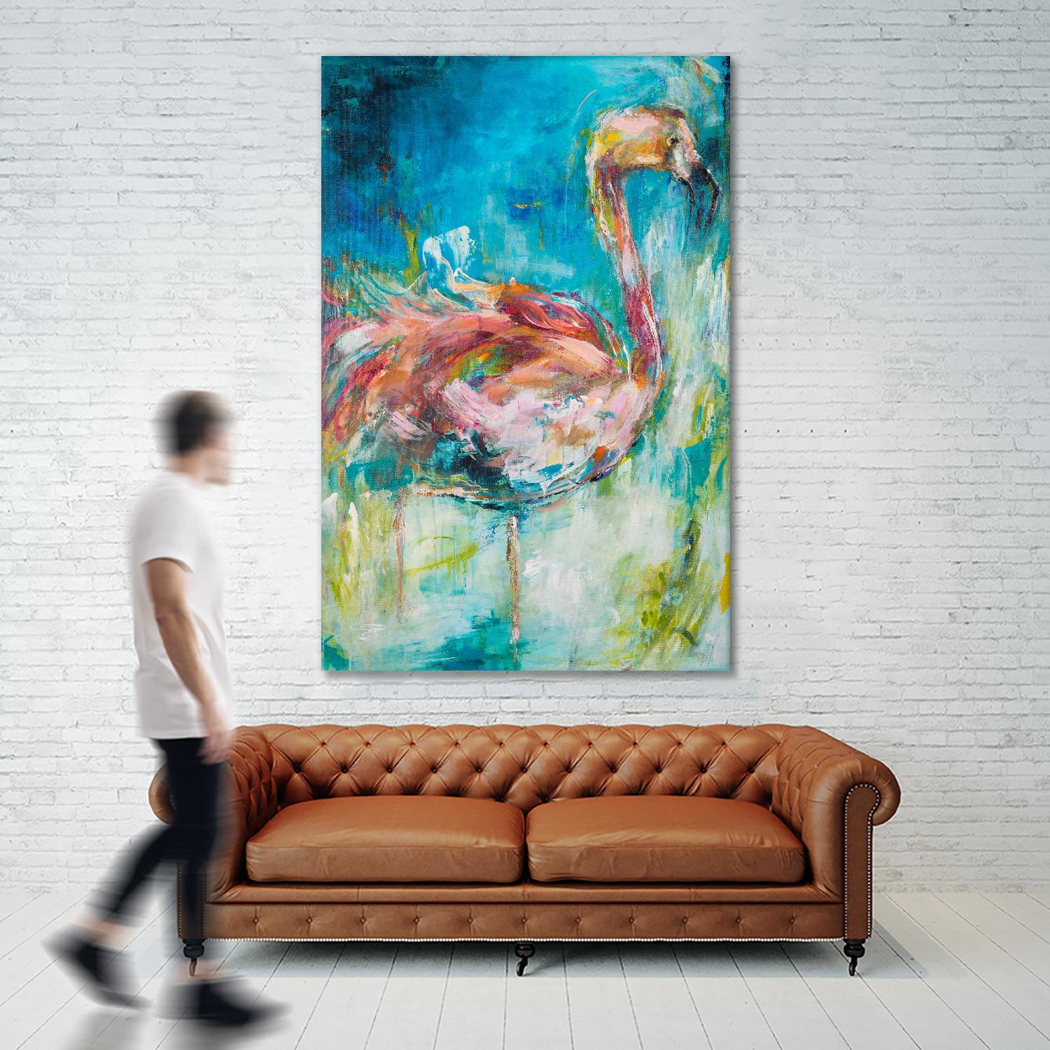 Pretty in Pink No. 1 by Hilma Koelman on GIANT ART - multicolor animals; contemporary