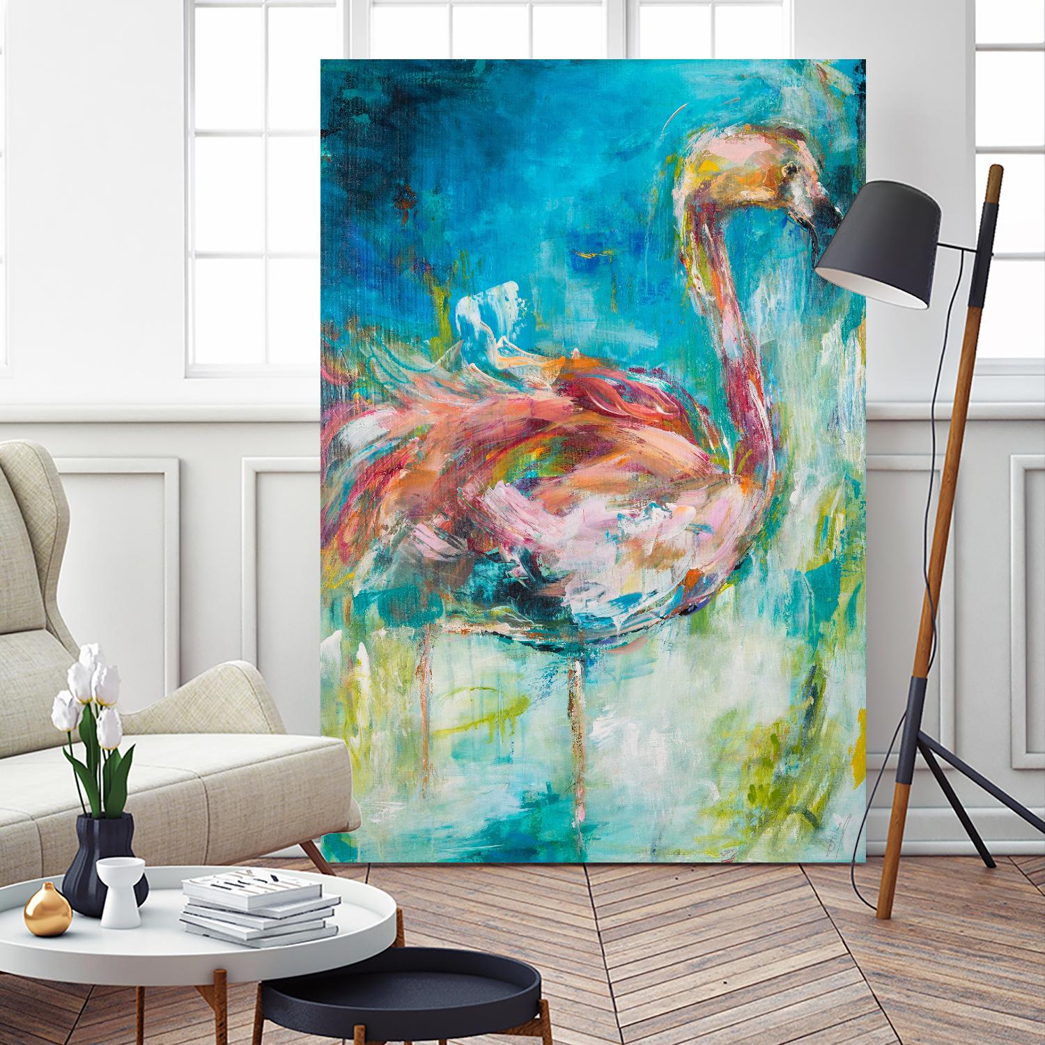 Pretty in Pink No. 1 by Hilma Koelman on GIANT ART - multicolor animals; contemporary