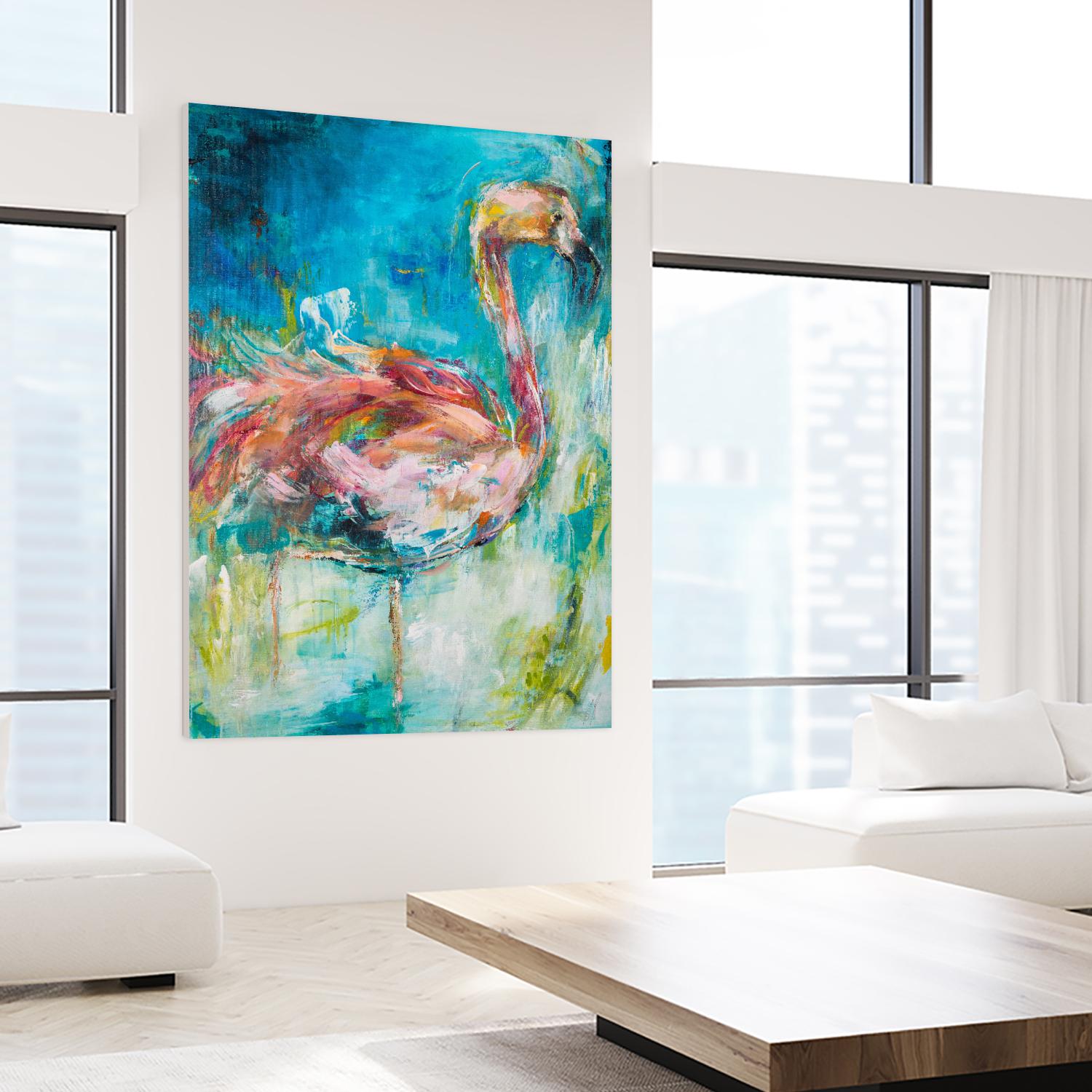 Pretty in Pink No. 1 by Hilma Koelman on GIANT ART - multicolor animals; contemporary