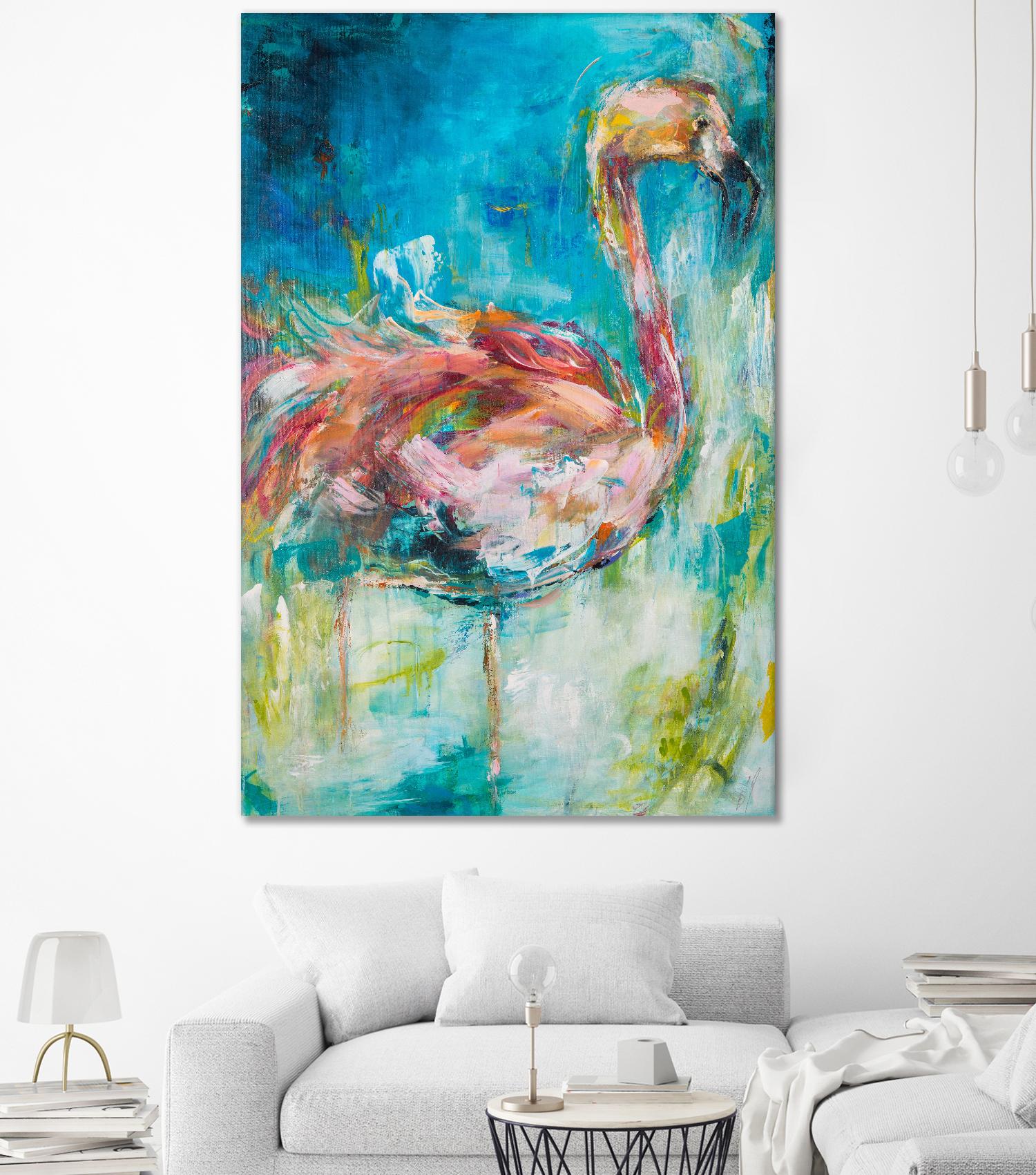 Pretty in Pink No. 1 by Hilma Koelman on GIANT ART - multicolor animals; contemporary