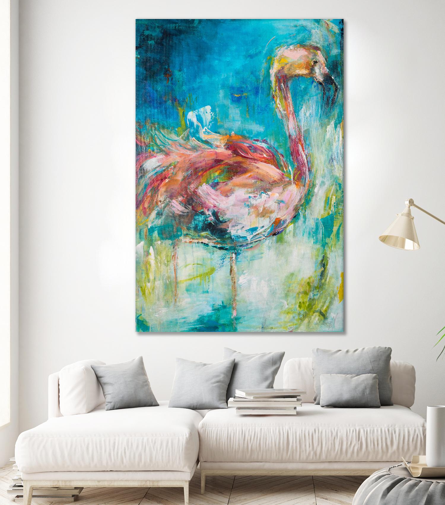 Pretty in Pink No. 1 by Hilma Koelman on GIANT ART - multicolor animals; contemporary
