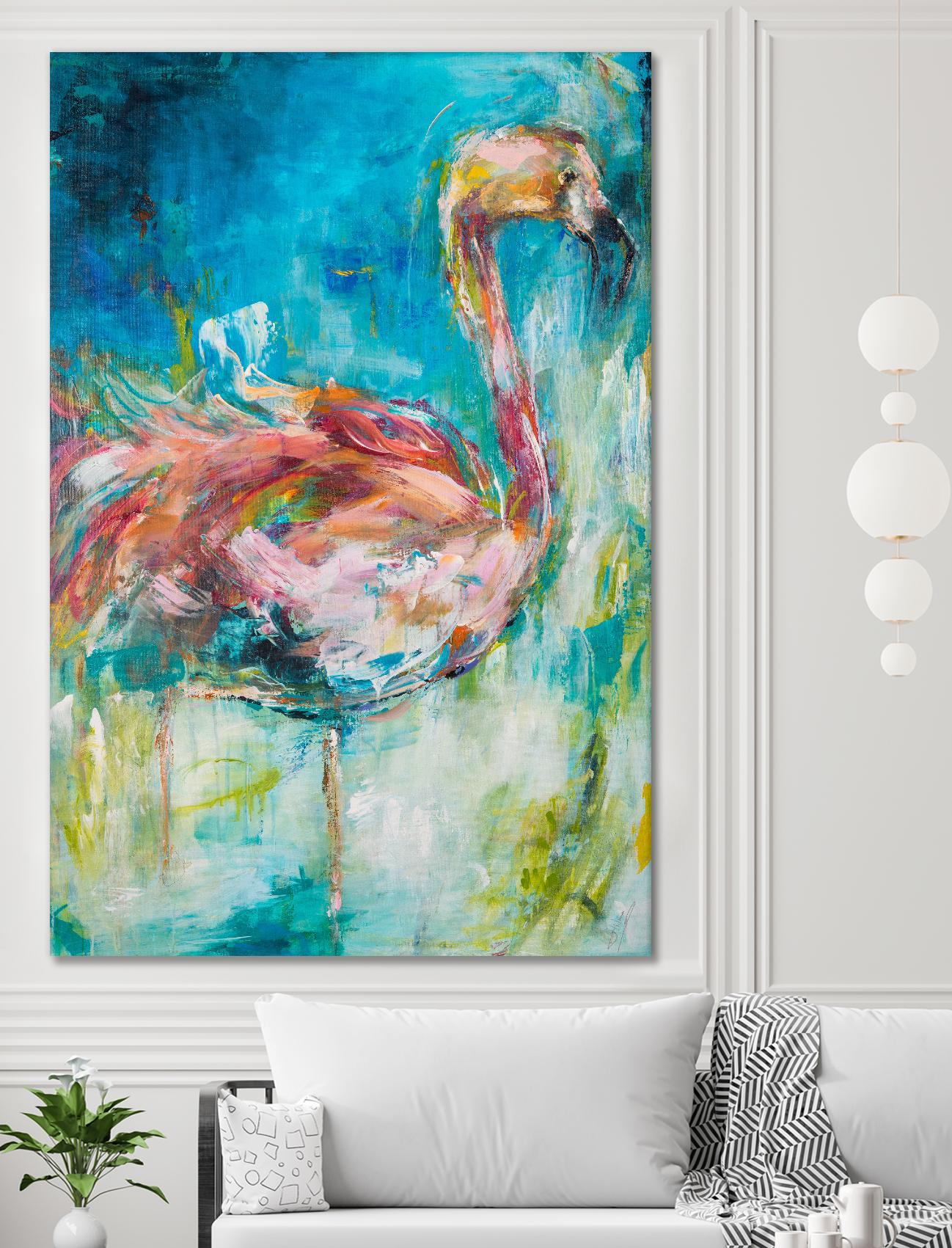 Pretty in Pink No. 1 by Hilma Koelman on GIANT ART - multicolor animals; contemporary