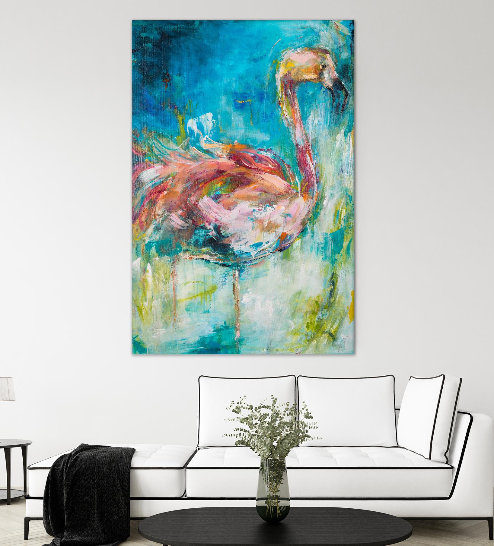 Pretty in Pink No. 1 by Hilma Koelman on GIANT ART - multicolor animals; contemporary