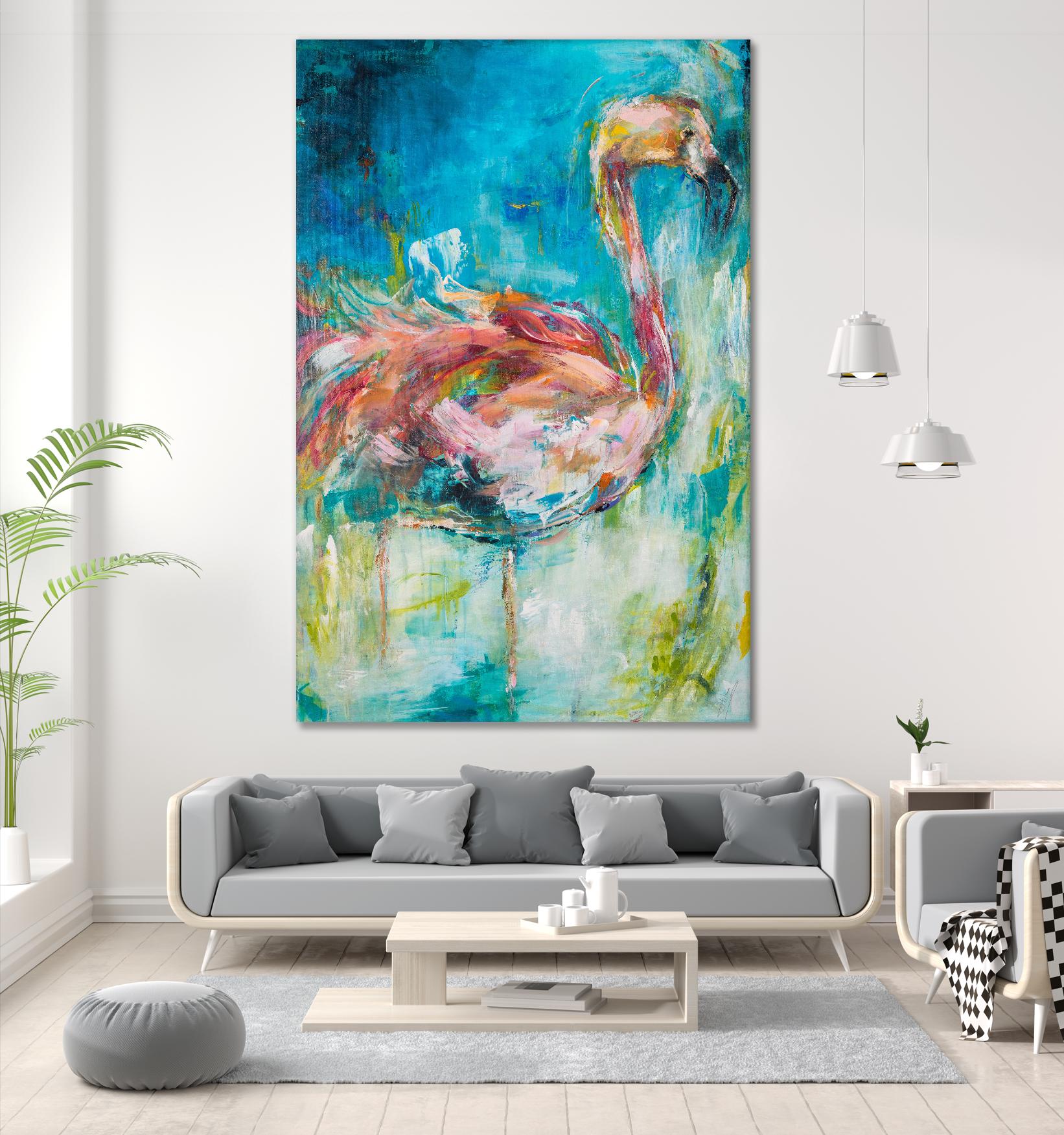 Pretty in Pink No. 1 by Hilma Koelman on GIANT ART - multicolor animals; contemporary