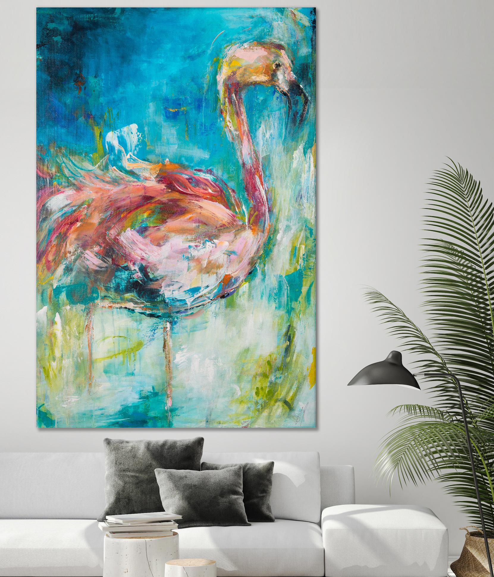 Pretty in Pink No. 1 by Hilma Koelman on GIANT ART - multicolor animals; contemporary