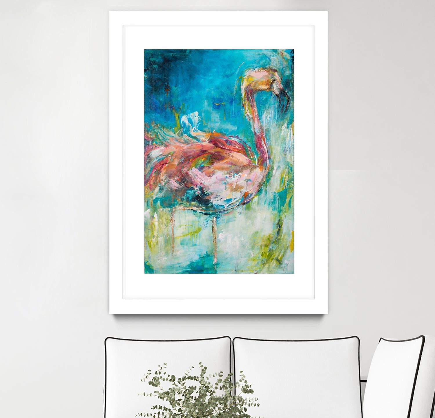 Pretty in Pink No. 1 by Hilma Koelman on GIANT ART - multicolor animals; contemporary