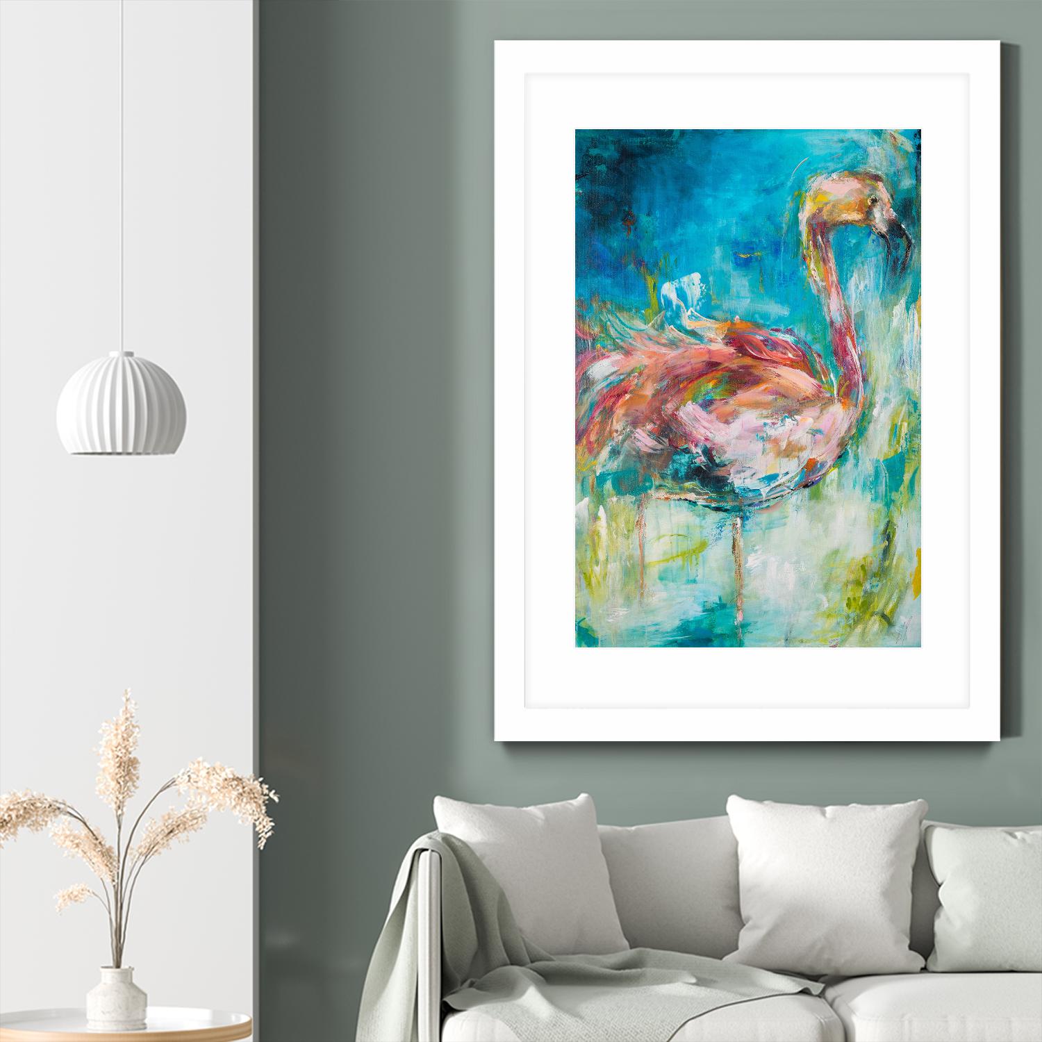 Pretty in Pink No. 1 by Hilma Koelman on GIANT ART - multicolor animals; contemporary