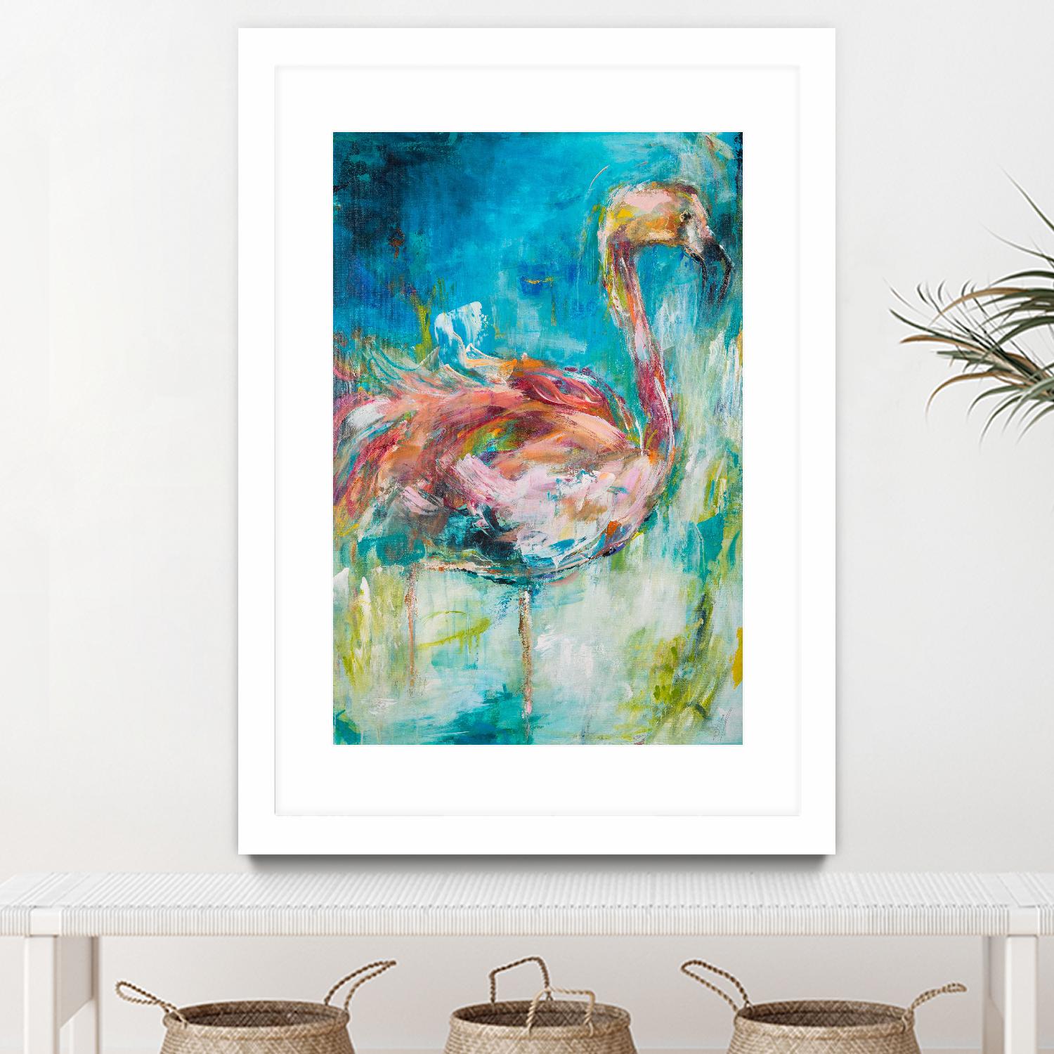 Pretty in Pink No. 1 by Hilma Koelman on GIANT ART - multicolor animals; contemporary