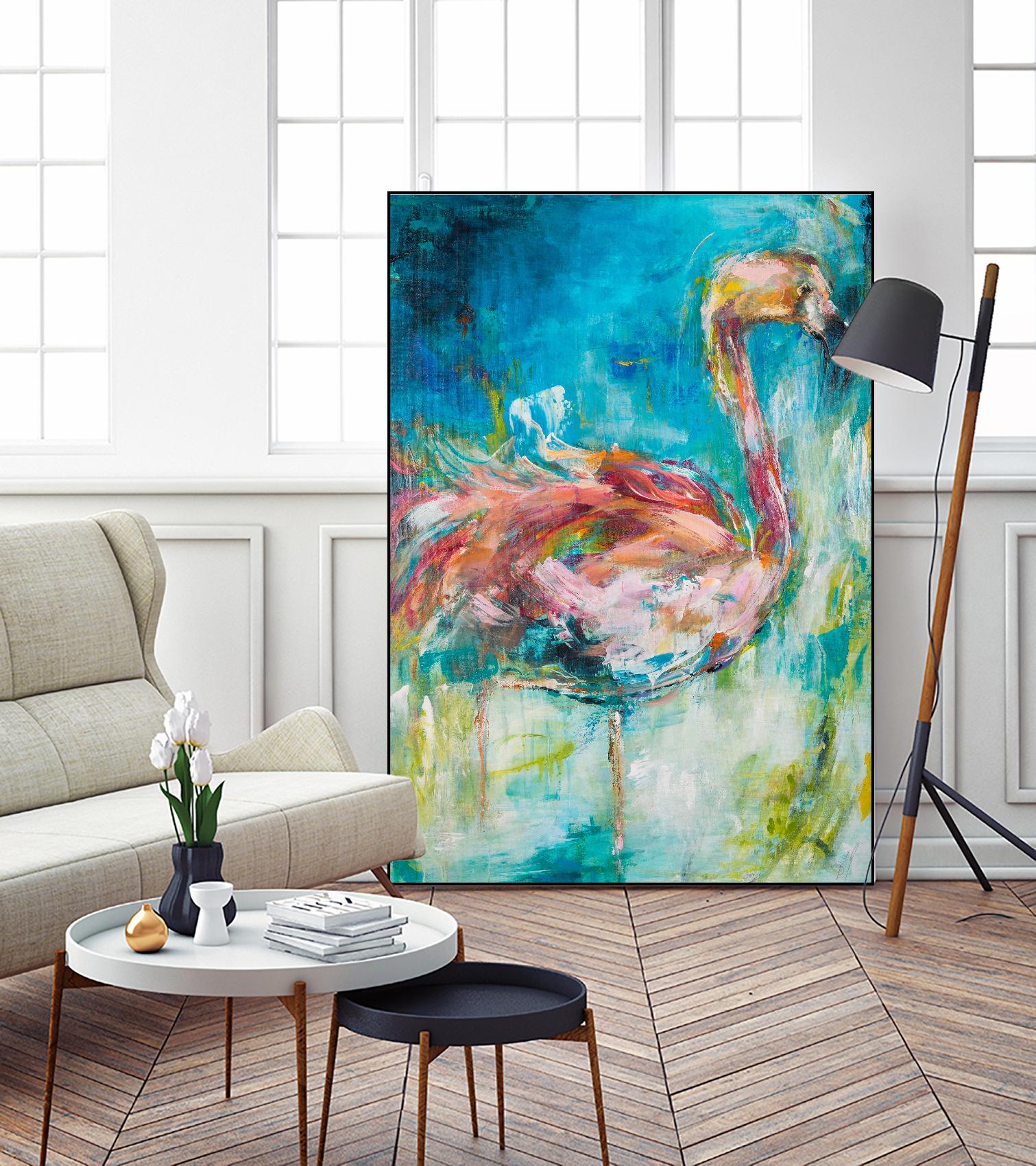 Pretty in Pink No. 1 by Hilma Koelman on GIANT ART - multicolor animals; contemporary