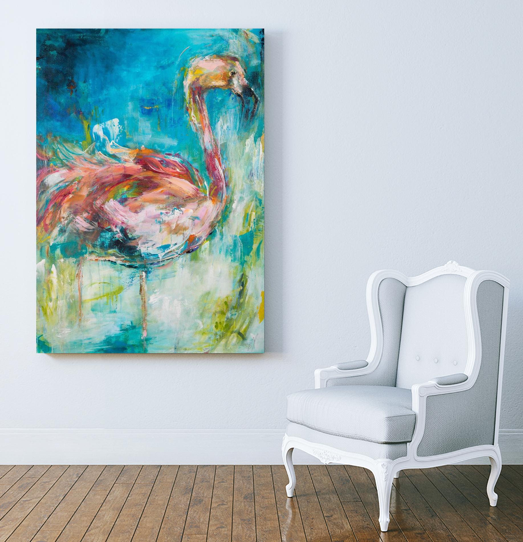 Pretty in Pink No. 1 by Hilma Koelman on GIANT ART - multicolor animals; contemporary