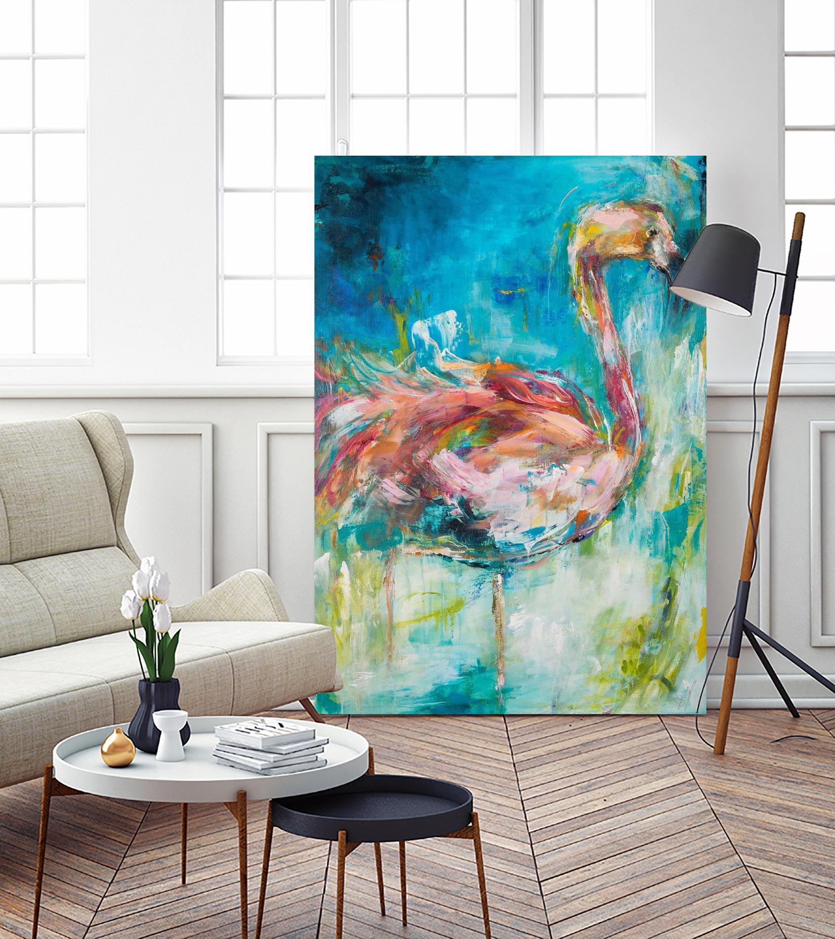 Pretty in Pink No. 1 by Hilma Koelman on GIANT ART - multicolor animals; contemporary