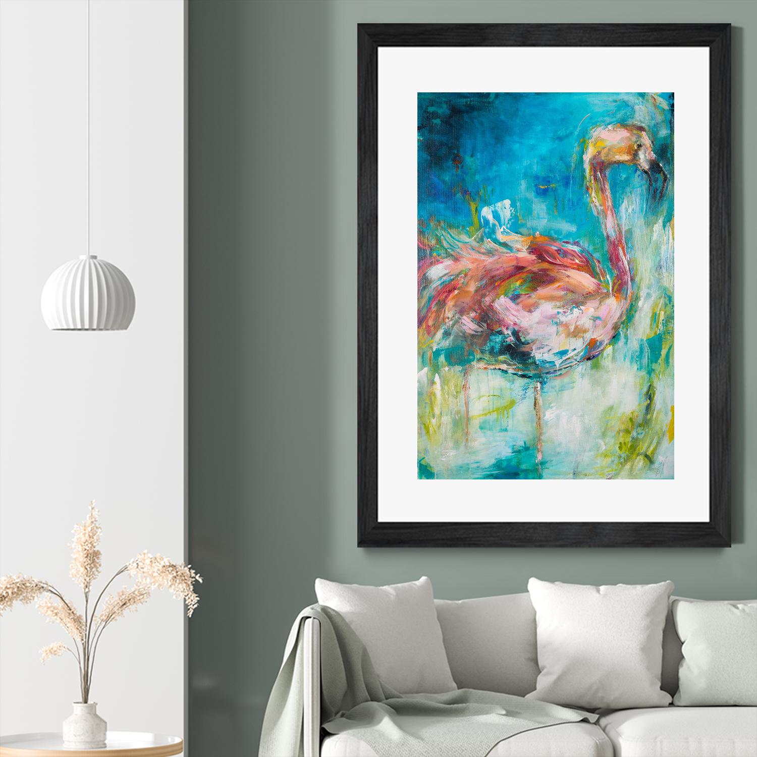 Pretty in Pink No. 1 by Hilma Koelman on GIANT ART - multicolor animals; contemporary