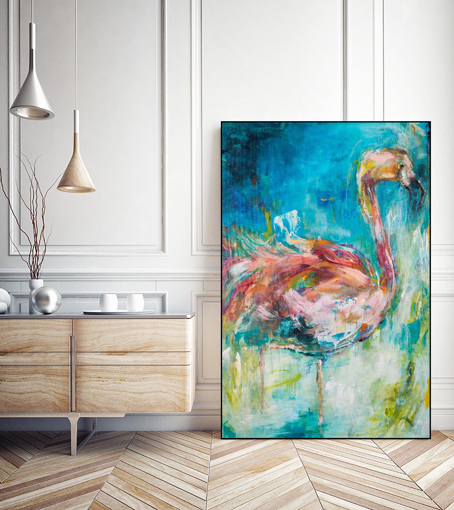 Pretty in Pink No. 1 by Hilma Koelman on GIANT ART - multicolor animals; contemporary