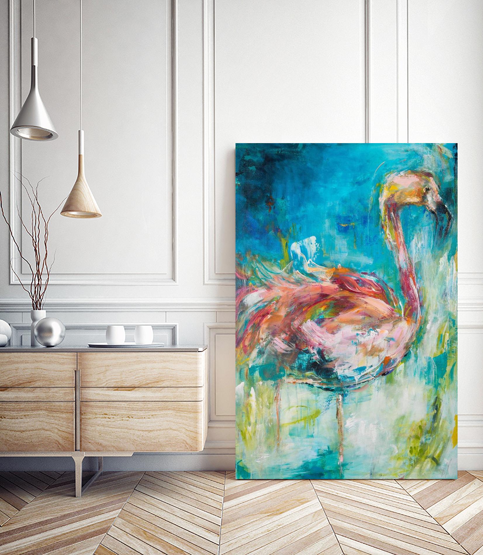 Pretty in Pink No. 1 by Hilma Koelman on GIANT ART - multicolor animals; contemporary