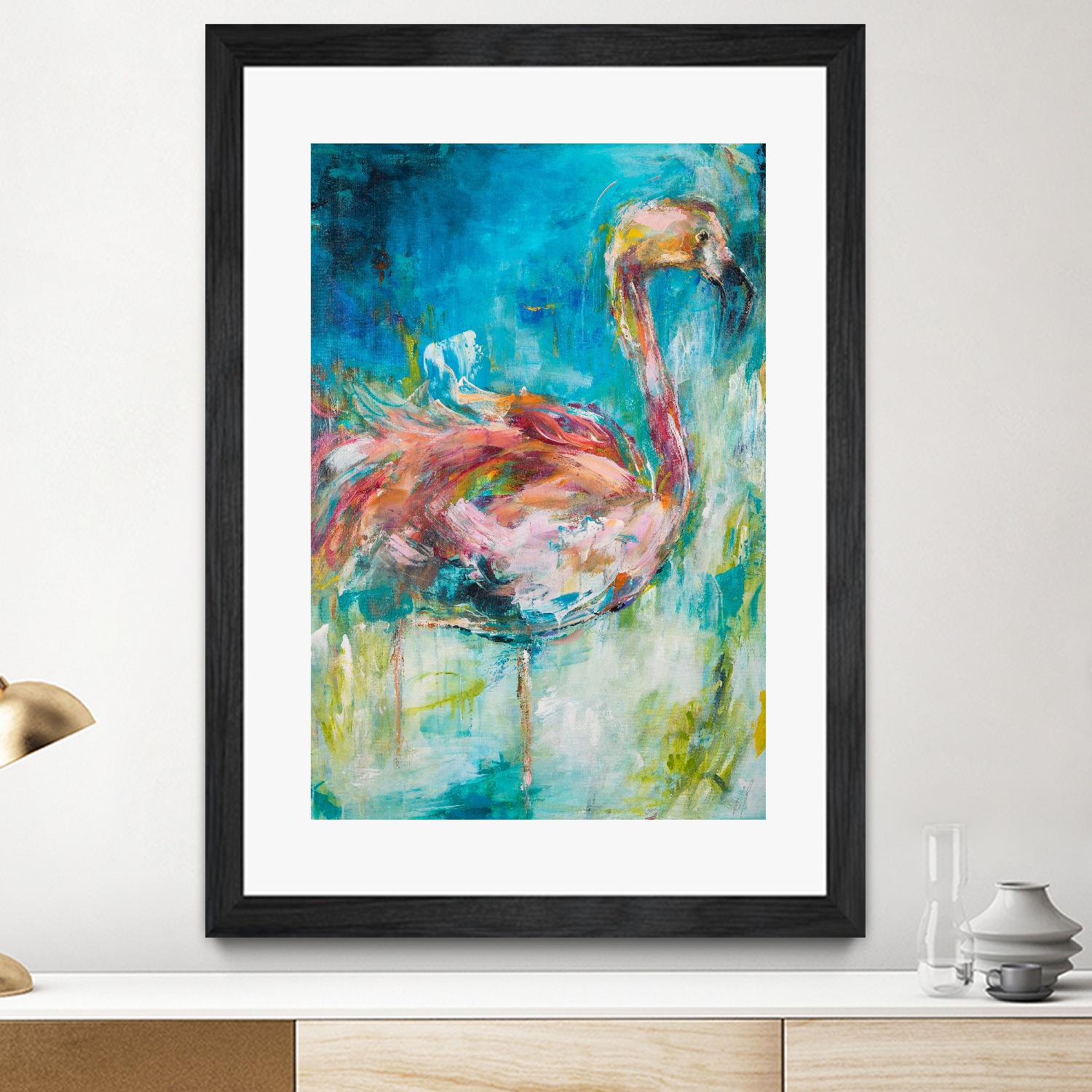 Pretty in Pink No. 1 by Hilma Koelman on GIANT ART - multicolor animals; contemporary