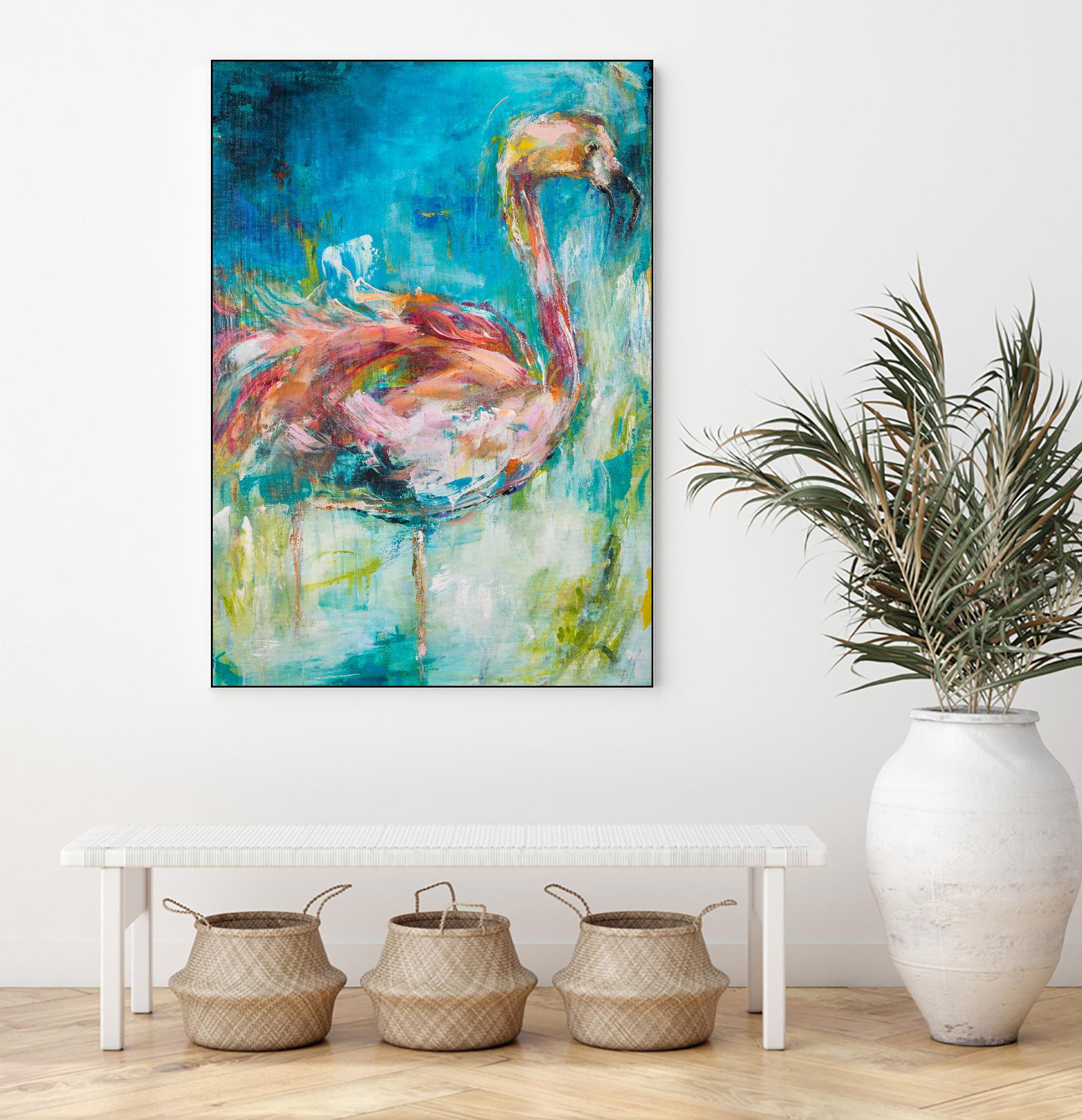 Pretty in Pink No. 1 by Hilma Koelman on GIANT ART - multicolor animals; contemporary