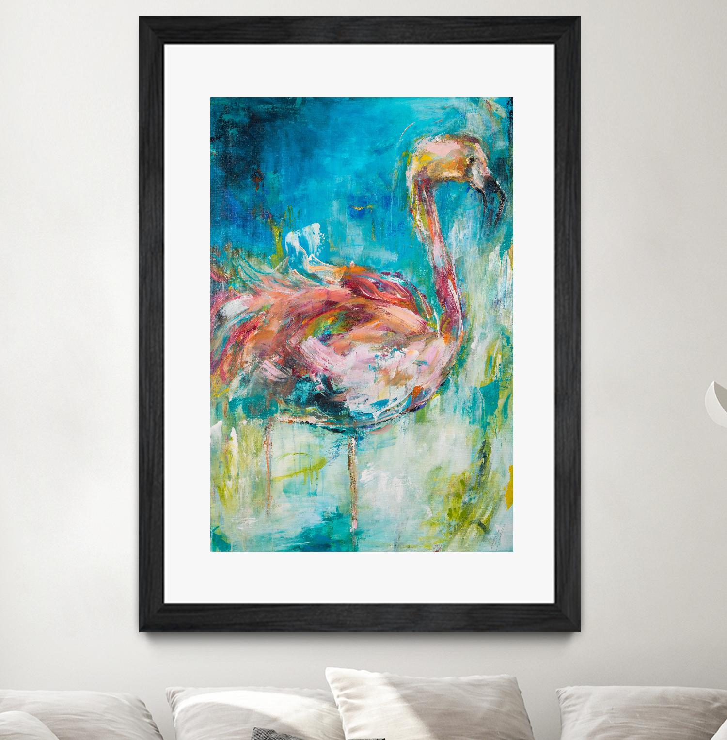 Pretty in Pink No. 1 by Hilma Koelman on GIANT ART - multicolor animals; contemporary