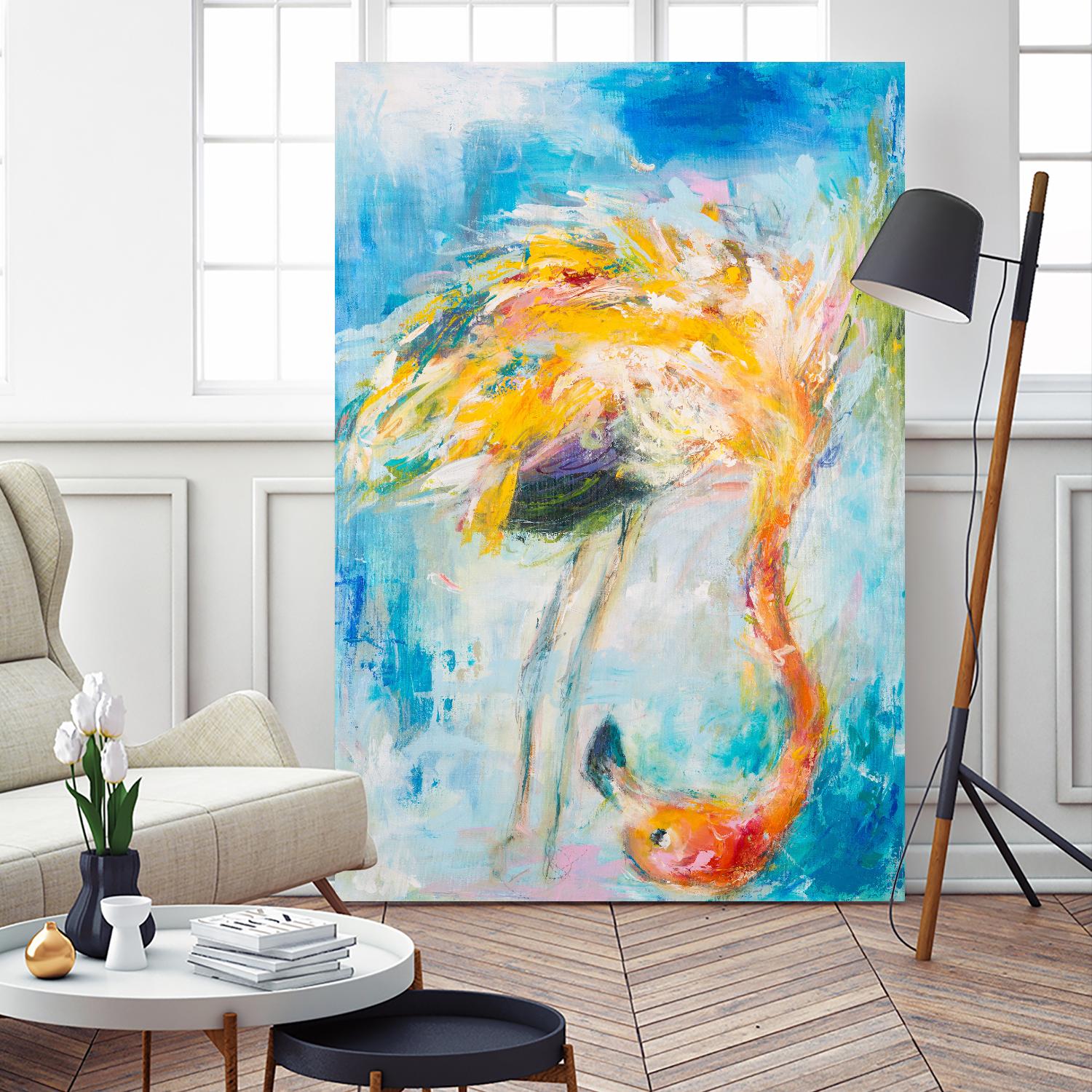 Pretty in Pink No. 3 by Hilma Koelman on GIANT ART - multicolor animals; contemporary