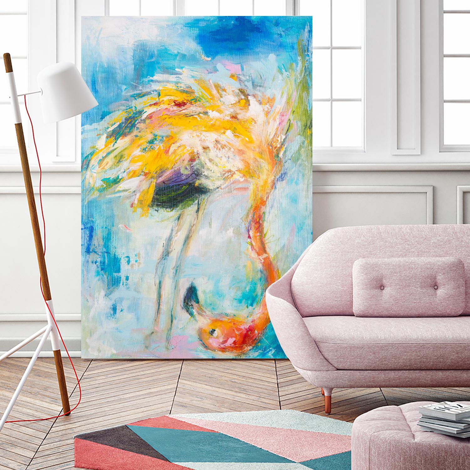 Pretty in Pink No. 3 by Hilma Koelman on GIANT ART - multicolor animals; contemporary