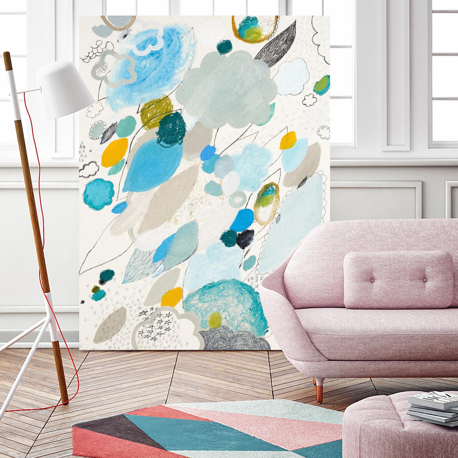 Blue Lightening by Maggie Kleinpeter on GIANT ART - multicolor abstracts; contemporary