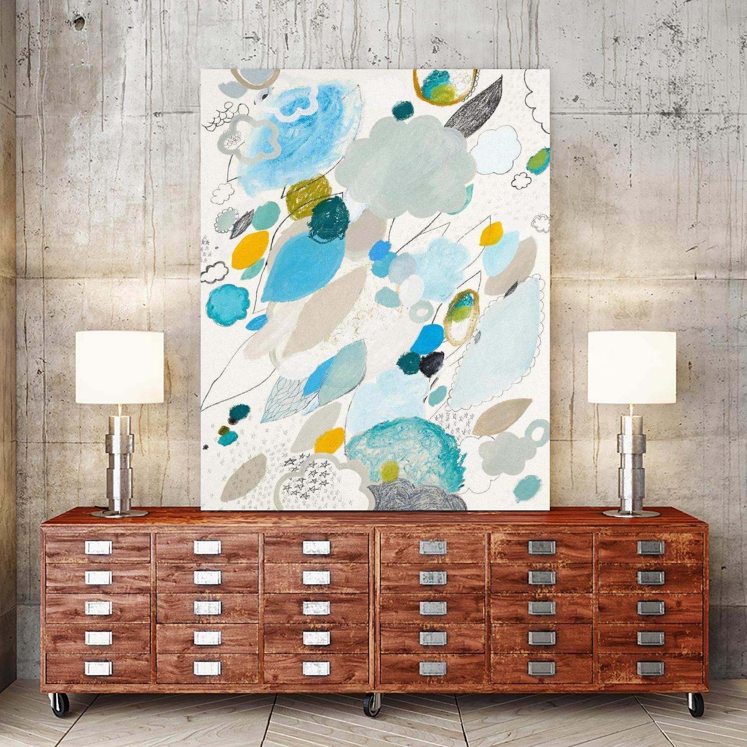 Blue Lightening by Maggie Kleinpeter on GIANT ART - multicolor abstracts; contemporary