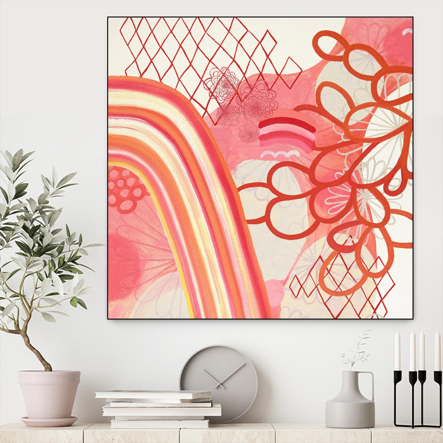 Cherry Fruitstripe Chain by Maggie Kleinpeter on GIANT ART - multicolor abstracts; contemporary