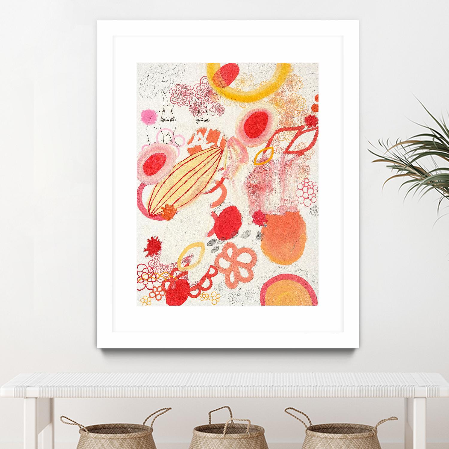 Funnie Bunnies Go To Space by Maggie Kleinpeter on GIANT ART - multicolor abstracts; contemporary