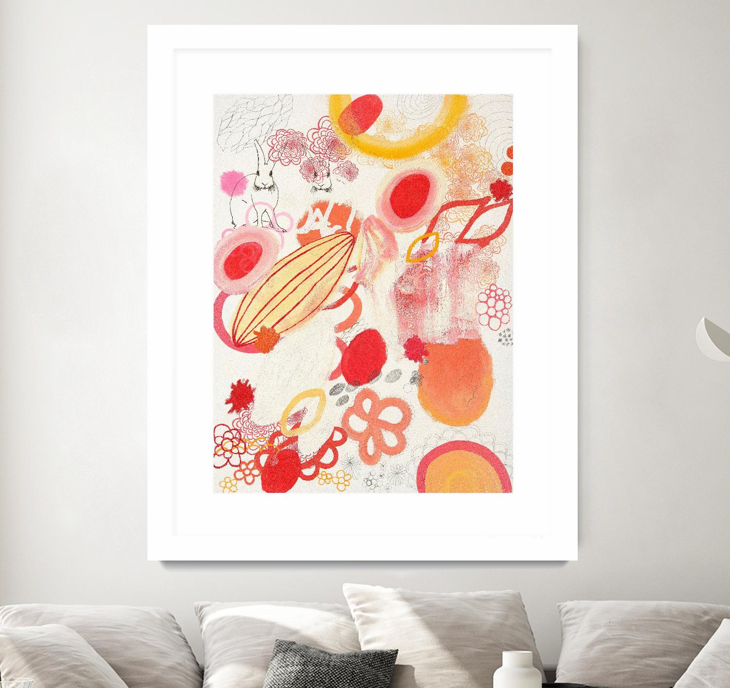 Funnie Bunnies Go To Space by Maggie Kleinpeter on GIANT ART - multicolor abstracts; contemporary