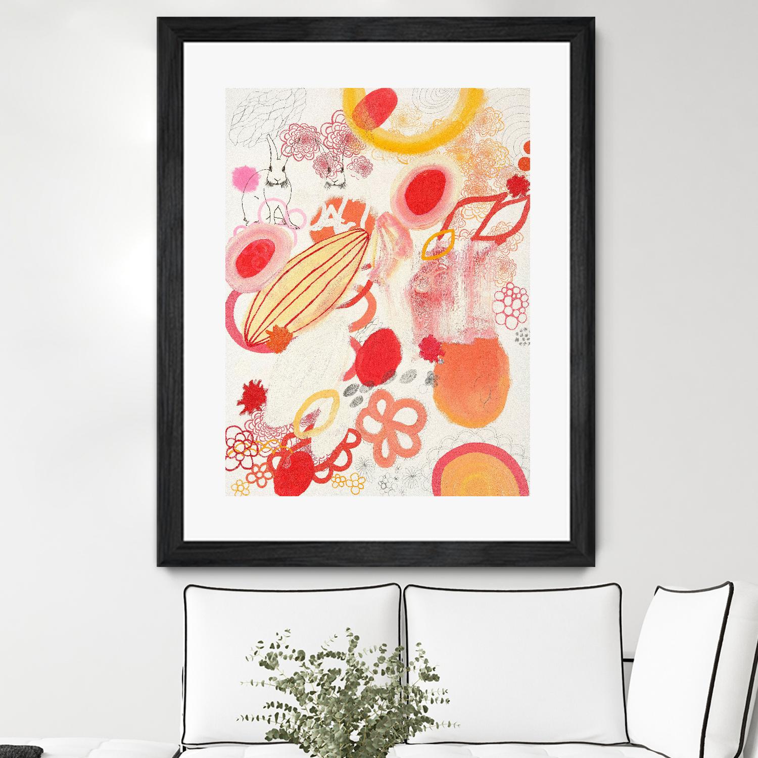 Funnie Bunnies Go To Space by Maggie Kleinpeter on GIANT ART - multicolor abstracts; contemporary