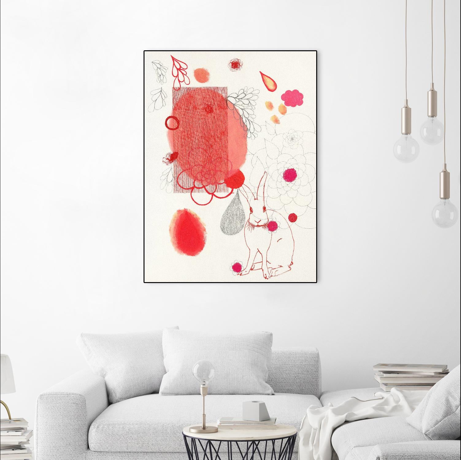 Funny Bunny Makes An Appearance by Maggie Kleinpeter on GIANT ART - multicolor abstracts; contemporary